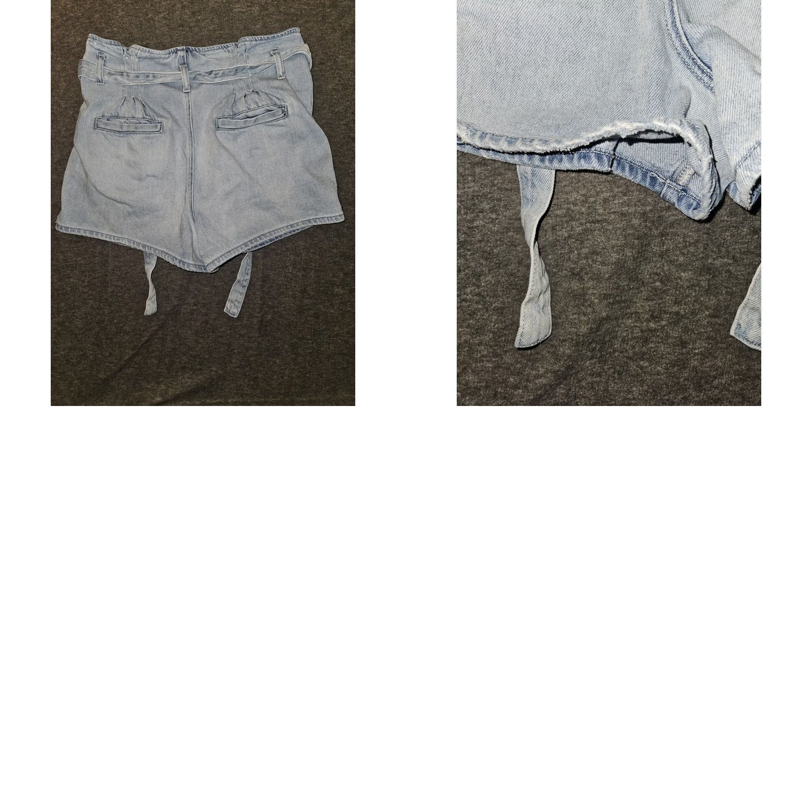 American Eagle Outfitters American Eagle Mom Short Blue Denim Belted Button Fly Distressed Women's 12 Size 34" / US 12 / IT 48 - 8 Thumbnail