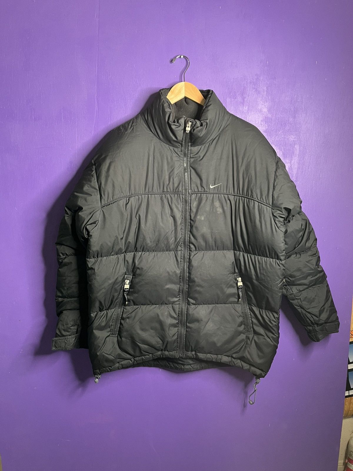 Nike × Vintage Vintage 00s Nike simple swoosh puffer jacket Size US XL / EU 56 / 4 - 1 Thumbnail