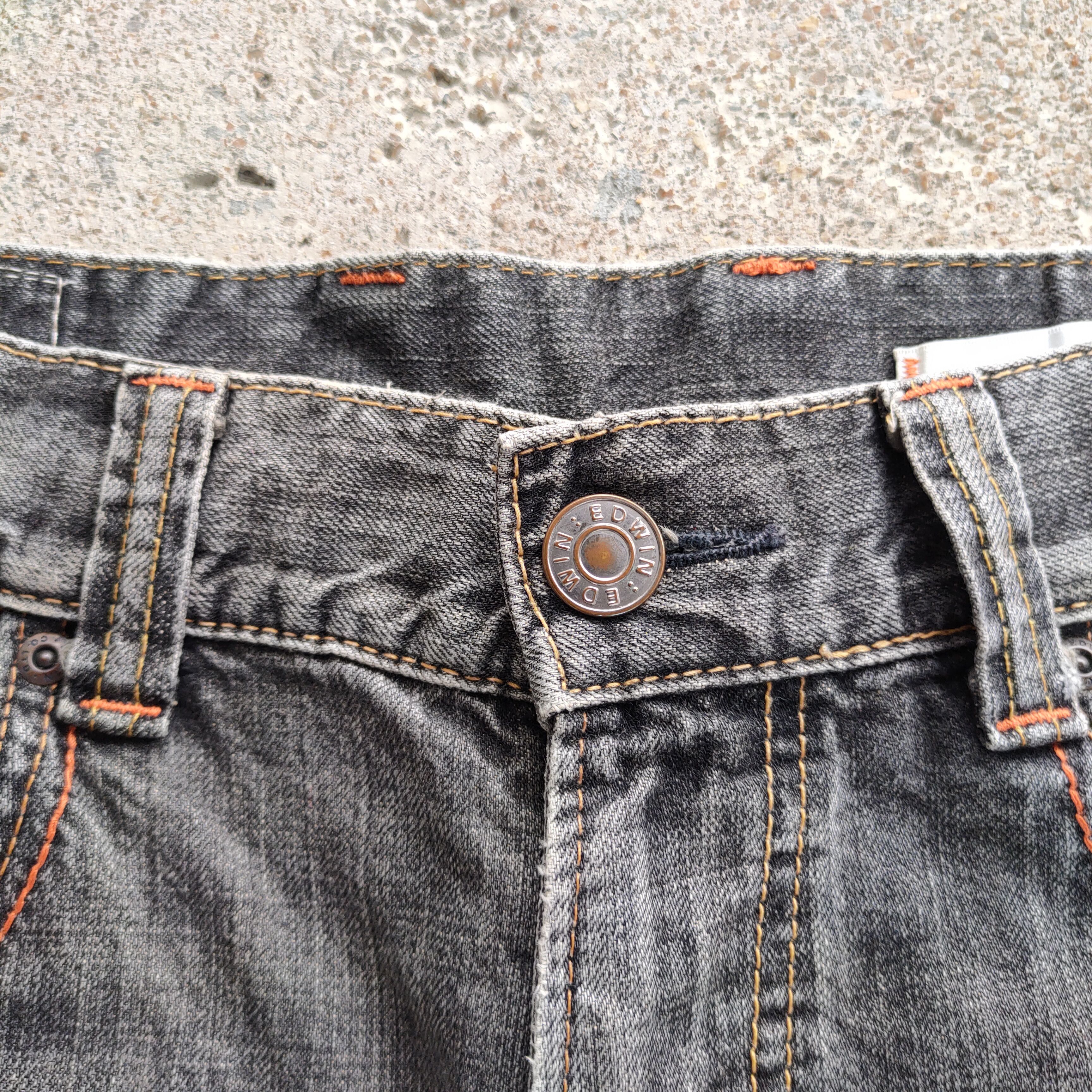 Edwin VINTAGE EDWIN 404 FADED BLACK RIPPED JEANS DENIM PANTS Size US 36 / EU 52 - 4 Thumbnail