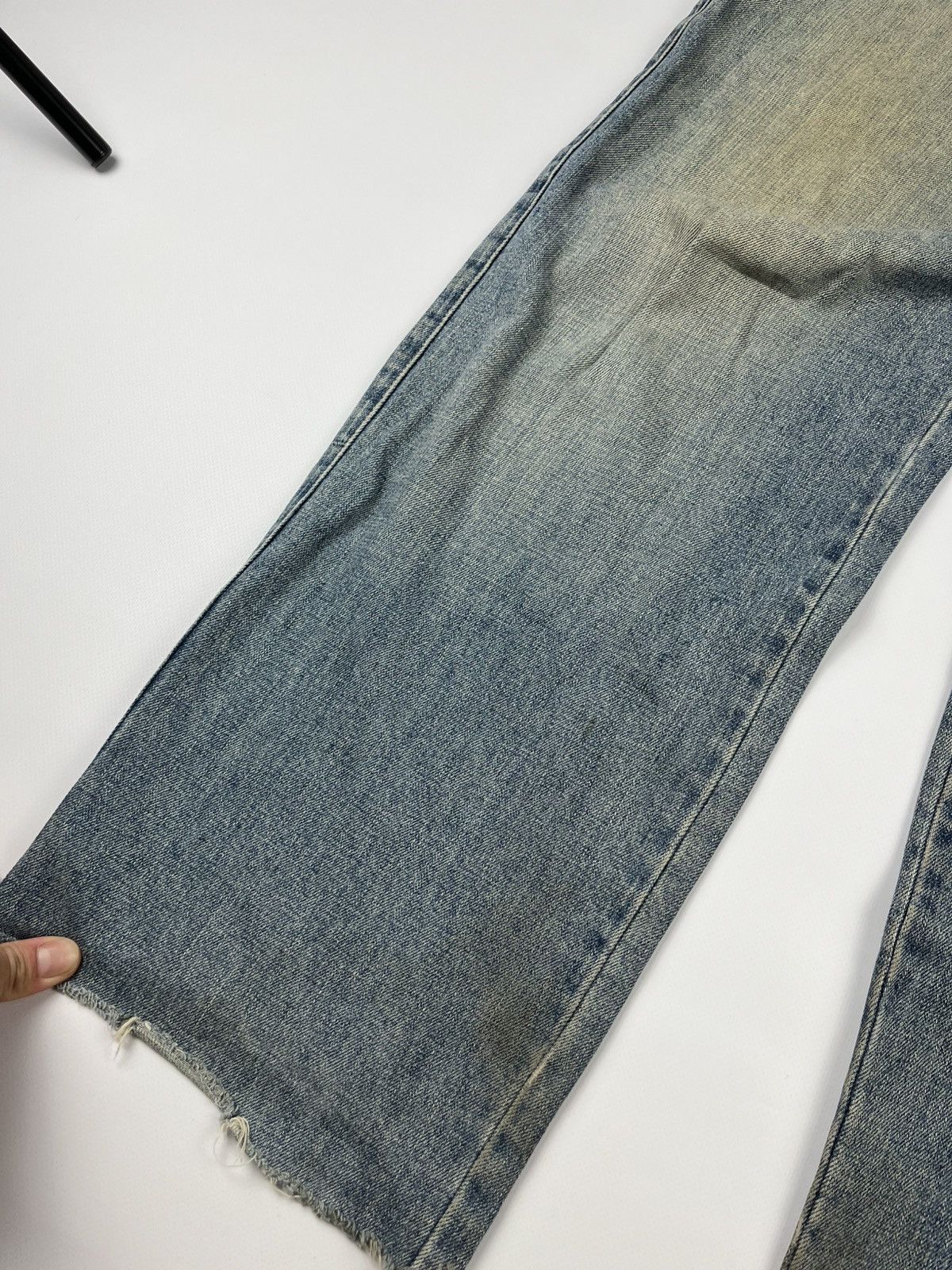 Ecko Unltd. × JNCO × Japanese Brand Vintage Faded Baggy Distressed Jeans Ed Hardy Style Denim Y2K Size US 30 / EU 46 - 10 Thumbnail