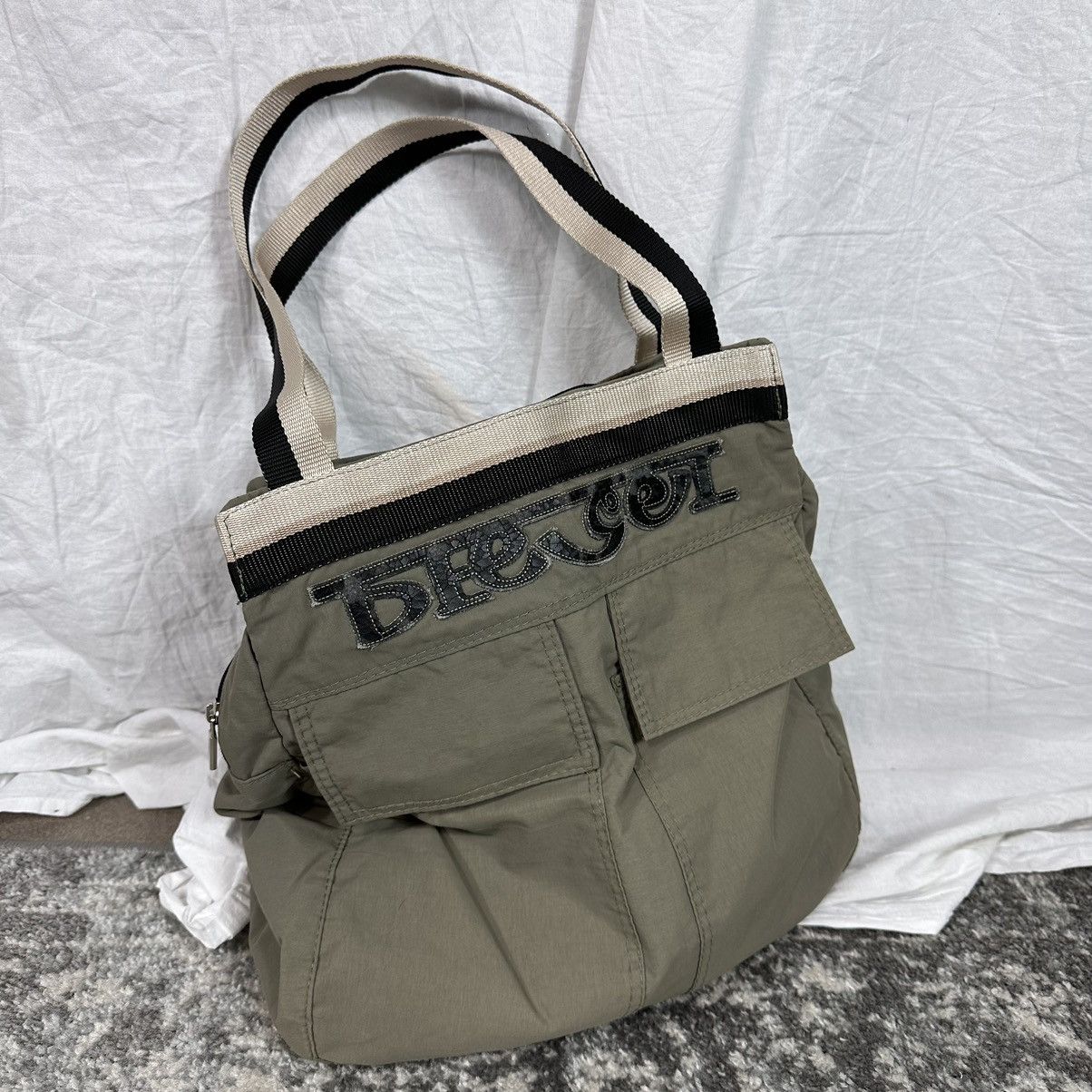 image of Vintage Diesel Tote Shoulder Military Archive Bag in Khaki, Women's