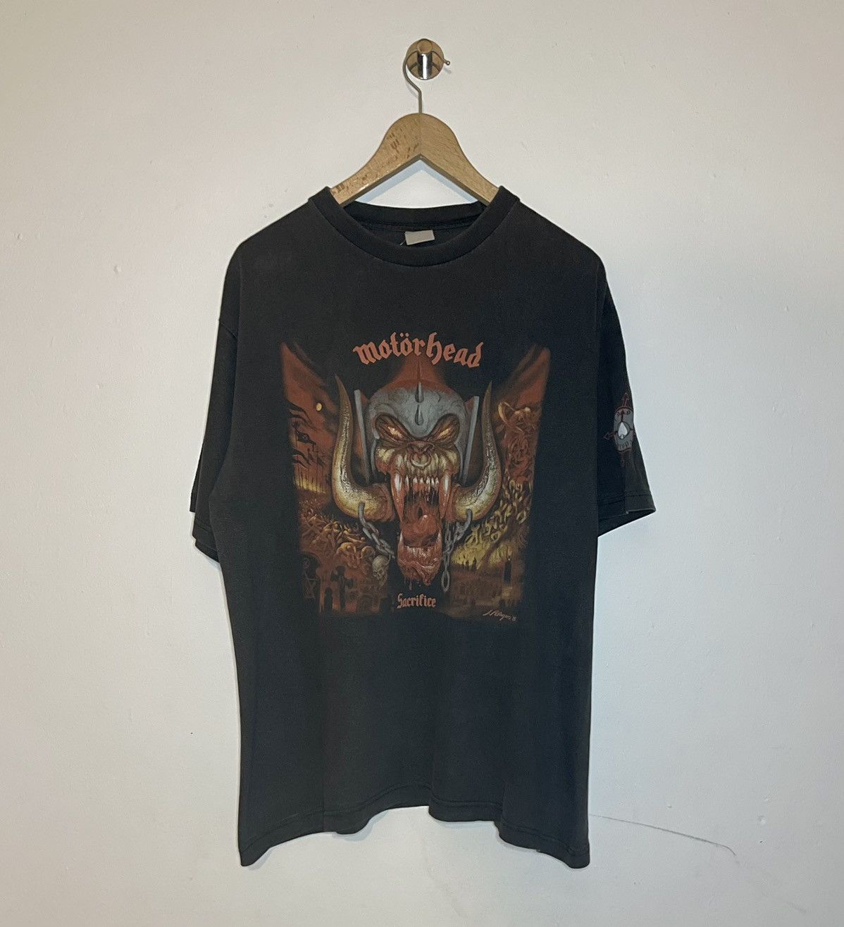 Motörhead T-Shirt England Classic Gold – 100% Cotone, Colore Nero, Taglia M