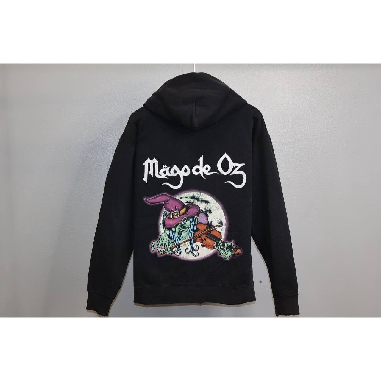 Fruit Of The Loom Vintage 90s Mago de Oz Hoodie Witch Violin Graphic Full Zip Size US M / EU 48-50 / 2 - 1 Thumbnail