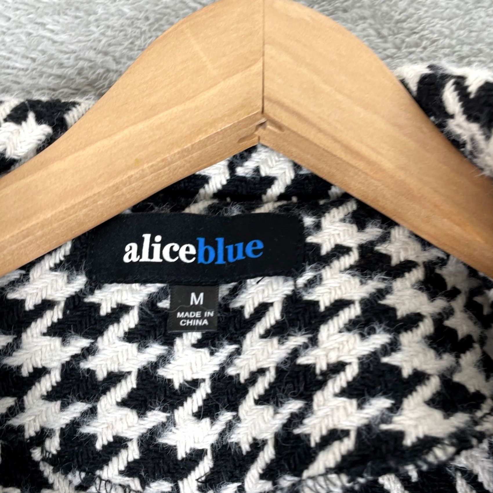 Doublet Alice Blue Houndstooth Trench Coat Women Medium Black White Double Breasted Belt Size M / US 6-8 / IT 42-44 - 4 Thumbnail