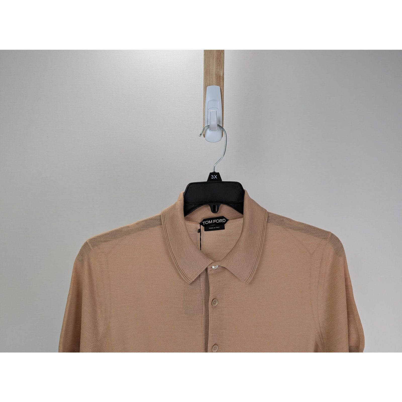 Tom Ford o1rshd1 Knit Polo in Light Salmon Size US M / EU 48-50 / 2 - 3 Thumbnail