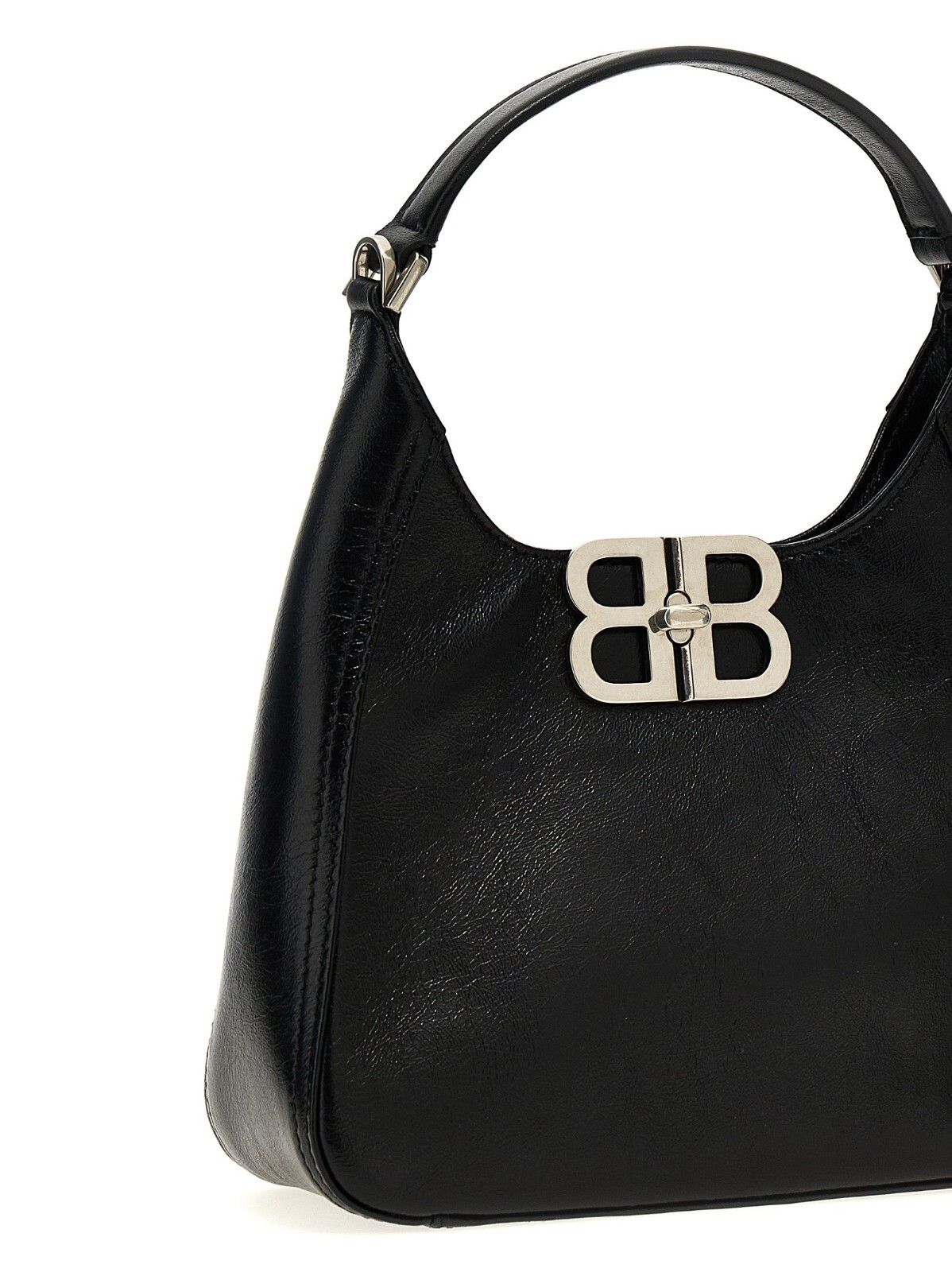 Balenciaga BALENCIAGA BB Soft Small Black Leather Top Handle Size ONE SIZE - 3 Thumbnail