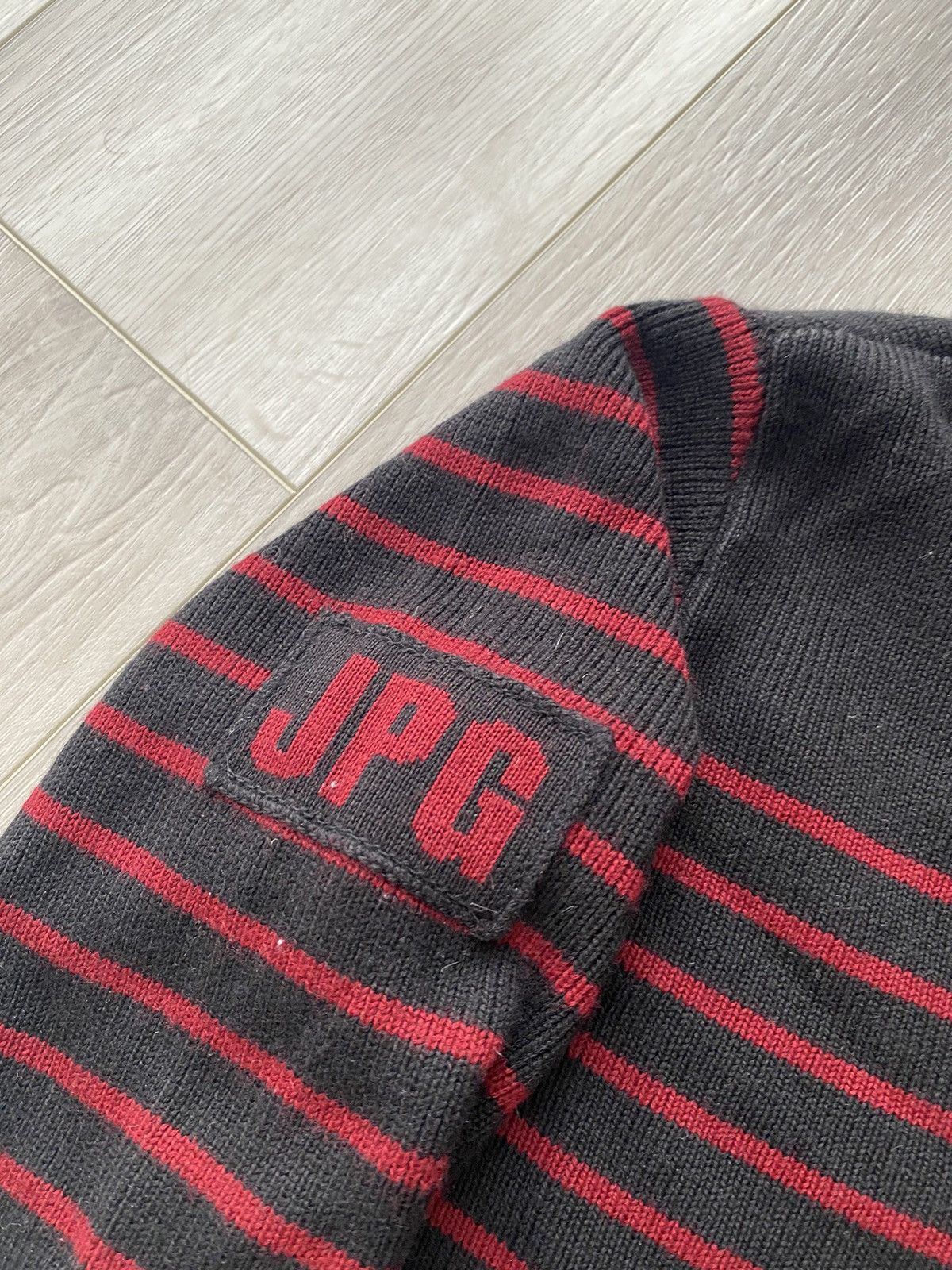 Gaultier Homme Objet Made in Italy JPG Wool Knitwear Striped Slim Size S / US 4 / IT 40 - 5 Thumbnail