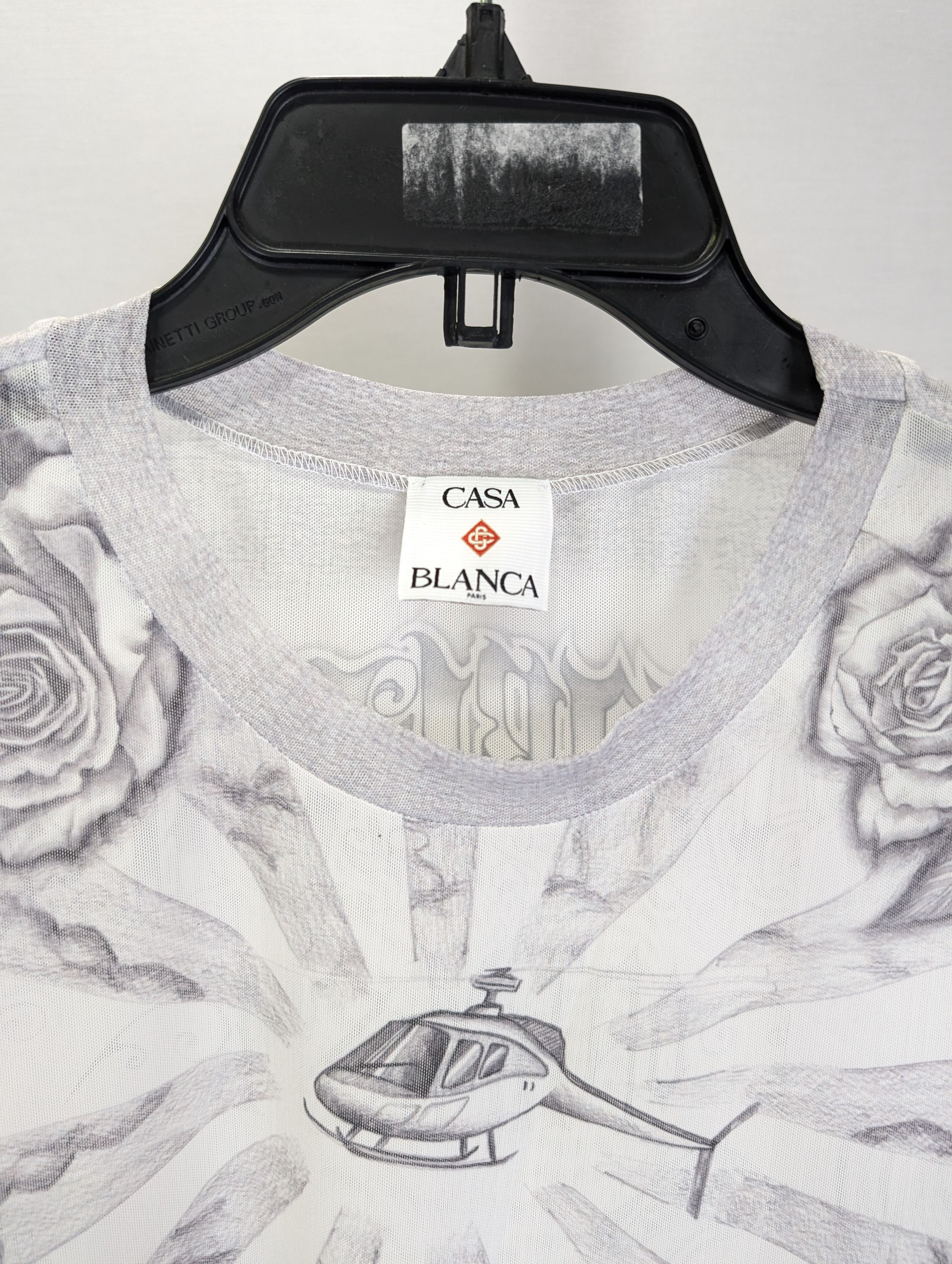 Casablanca o1rshd1 DUP / Printed Crewneck Short Sleeve Mesh Top Tattoo Size US S / EU 44-46 / 1 - 4 Thumbnail