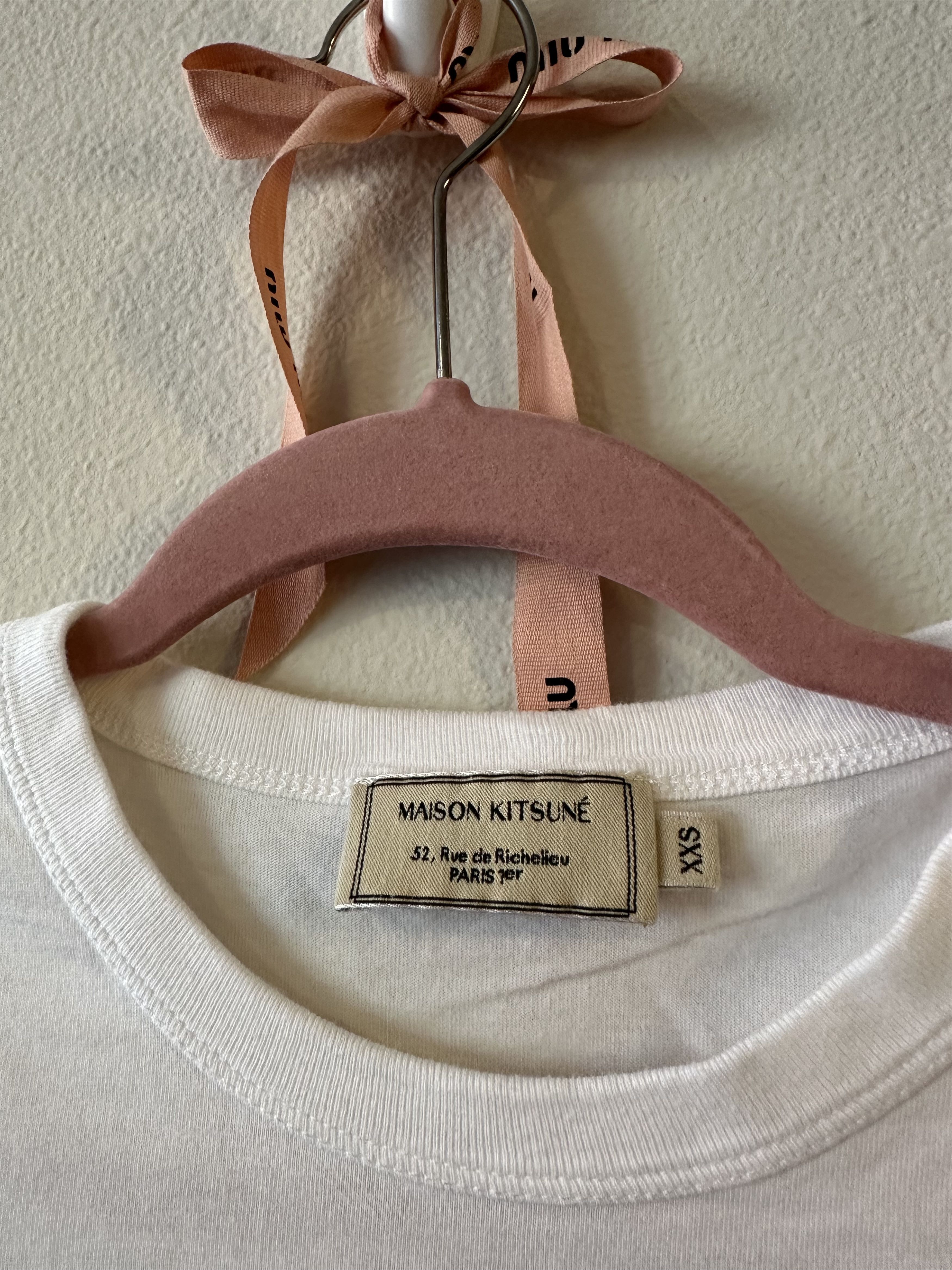 Maison Kitsune Maison Kitsune Large Velvet Fox Head Patch Tee Size XXS / US 00 / IT 34 - 4 Thumbnail