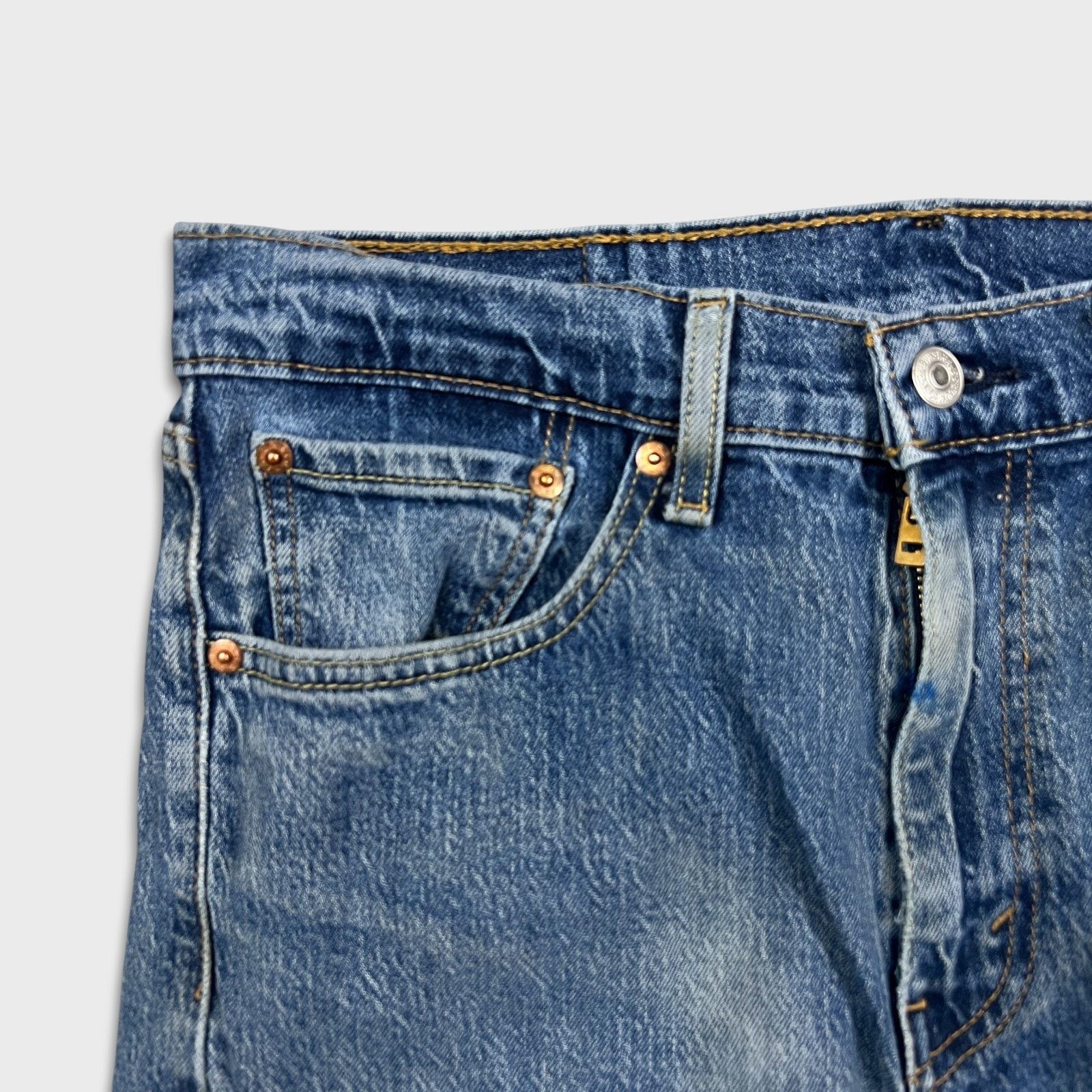 Levi's Levi's 505 Jeans Mens 32x32 Regular Fit Straight Leg Denim Size US 32 / EU 48 - 3 Thumbnail