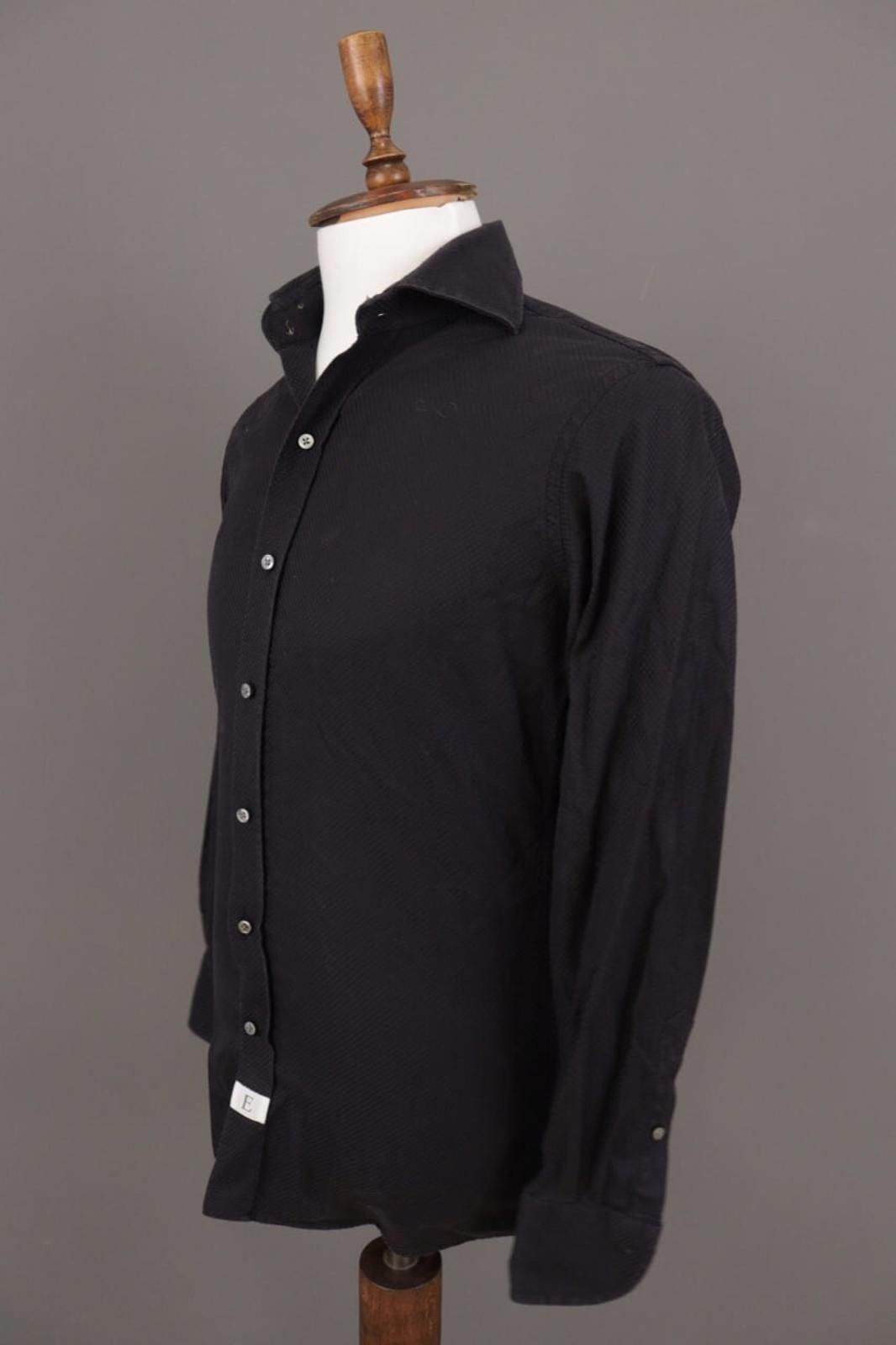 Emmett Emmett London Slim Fit Black Printed Shirt Size 38 / 15 Size US M / EU 48-50 / 2 - 6 Thumbnail