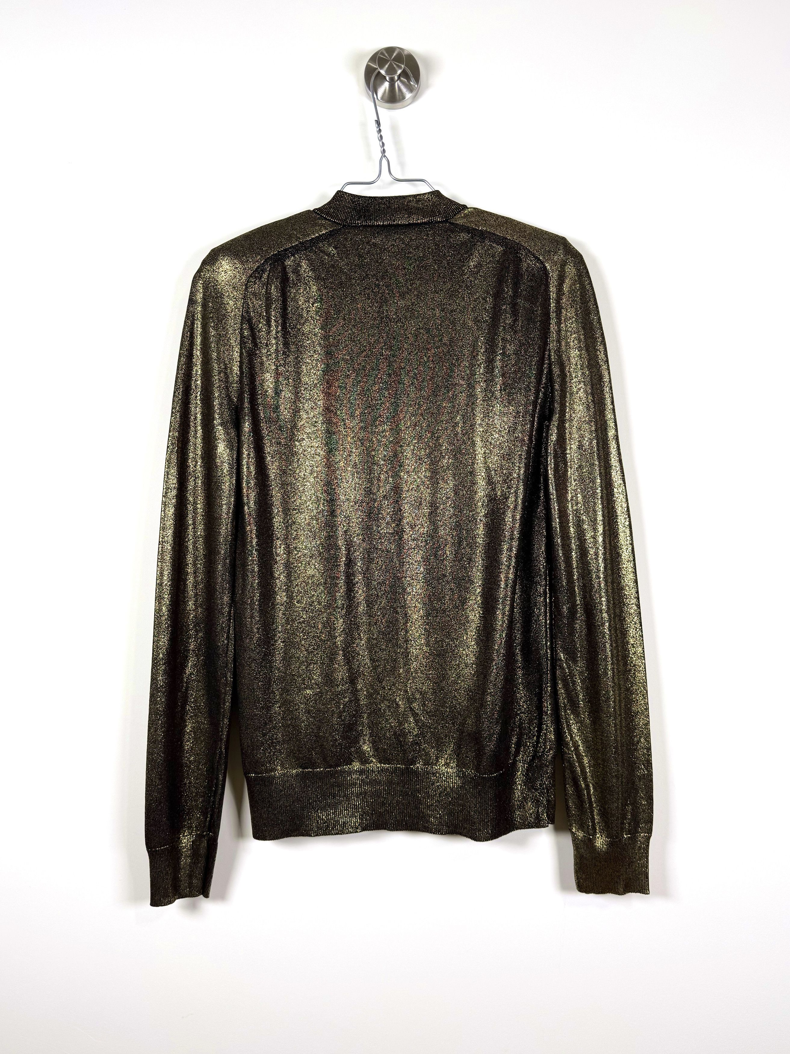 Balmain Archival Balmain x H&M Gold Metallic Shimmer Sweater ( S) Size S / US 4 / IT 40 - 7 Thumbnail