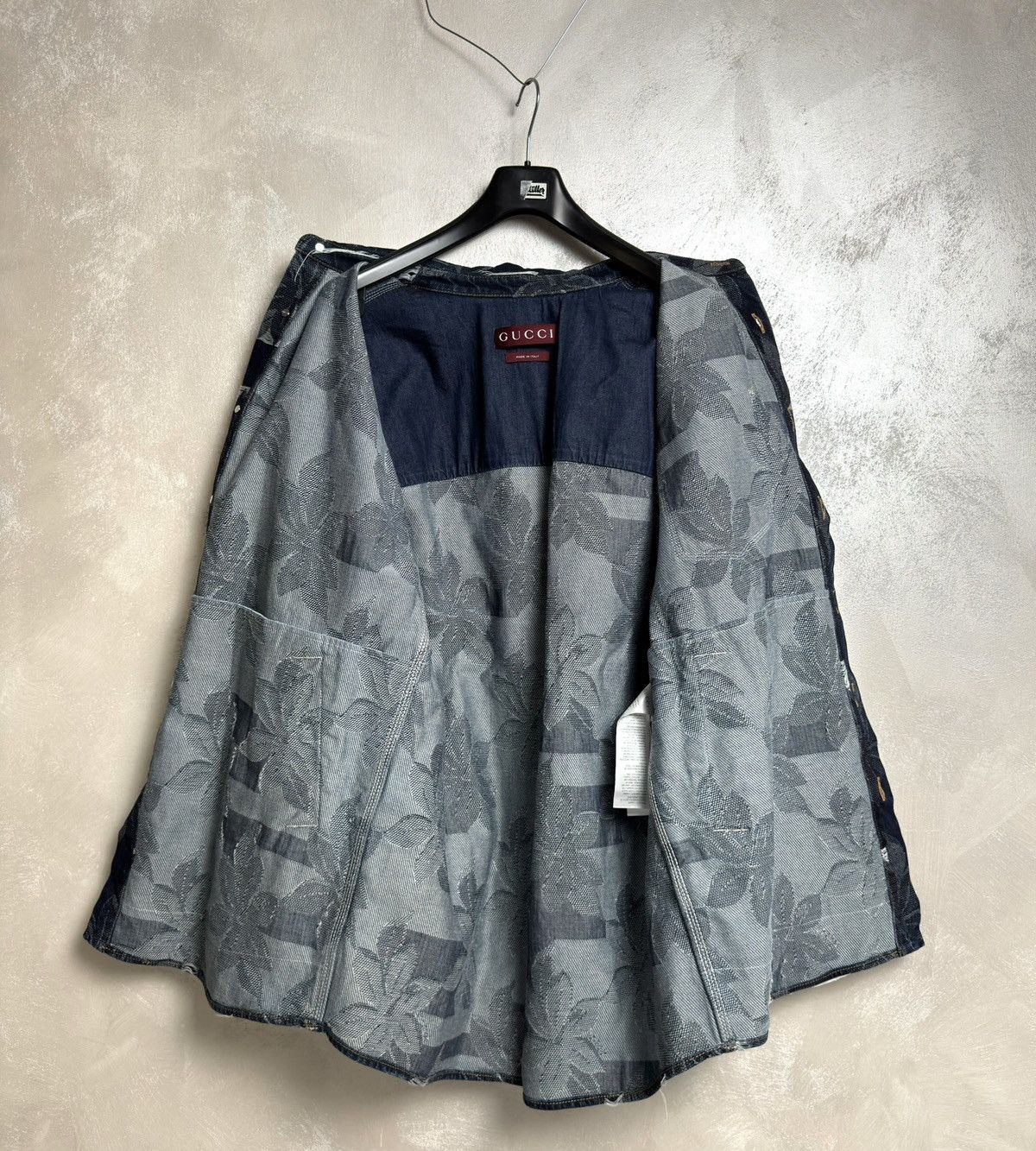 Gucci Gucci Blue Denim Shirt Jacket Floral Pattern Size US M / EU 48-50 / 2 - 9 Thumbnail