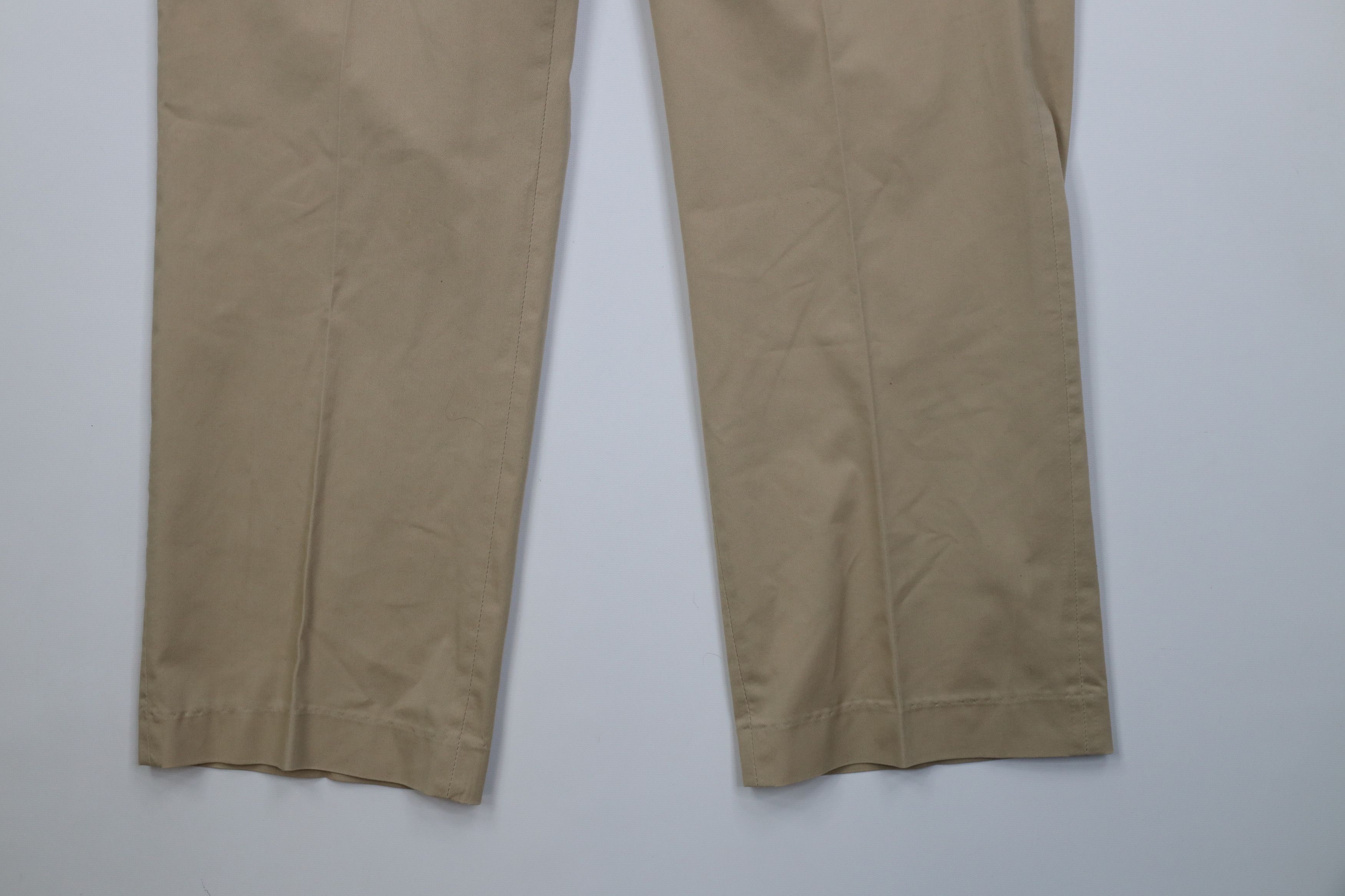 Orvis Vintage 90s Orvis Wide Leg Chino Pants Trousers Khaki Tan Size US 34 / EU 50 - 4 Thumbnail