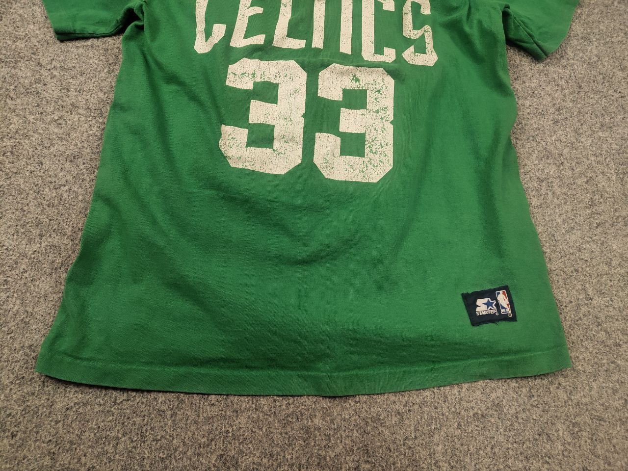 NBA Vintage 90's Starter Larry Bird Celtics 33 NBA Graphic Shirt Size US L / EU 52-54 / 3 - 7 Thumbnail