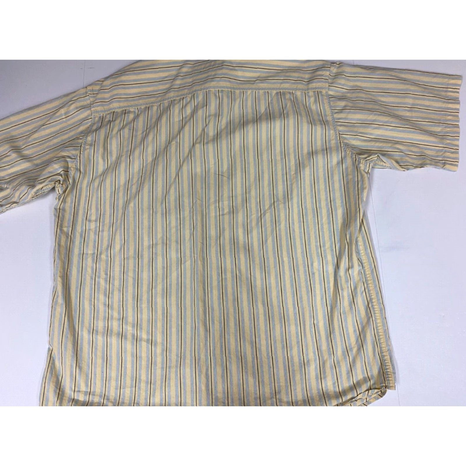 Timberland Timberland Mens Shirt Large Yellow Striped Weathergear Button Down Size US L / EU 52-54 / 3 - 7 Thumbnail
