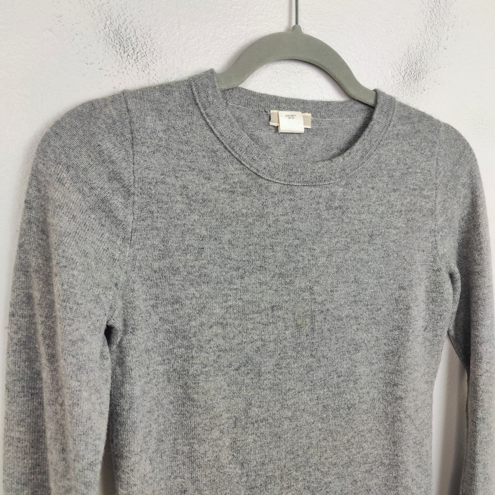 J.Crew J Crew 100% Cashmere Pullover Sweater Womens XS Gray Heather Size XS / US 0-2 / IT 36-38 - 2 Thumbnail