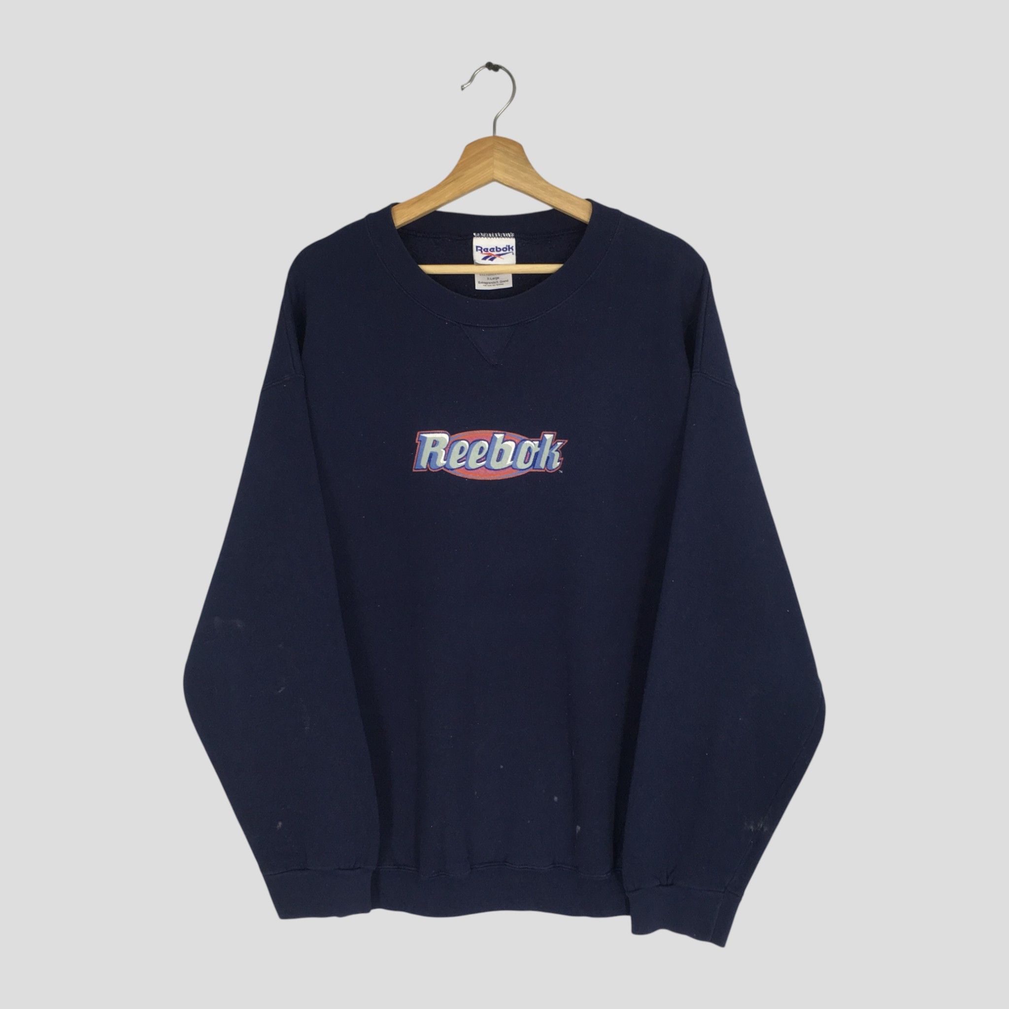 Reebok Vintage 90's Retro Reebok Blue Sweatshirt Xlarge - 642 Size US XL / EU 56 / 4 - 1 Thumbnail