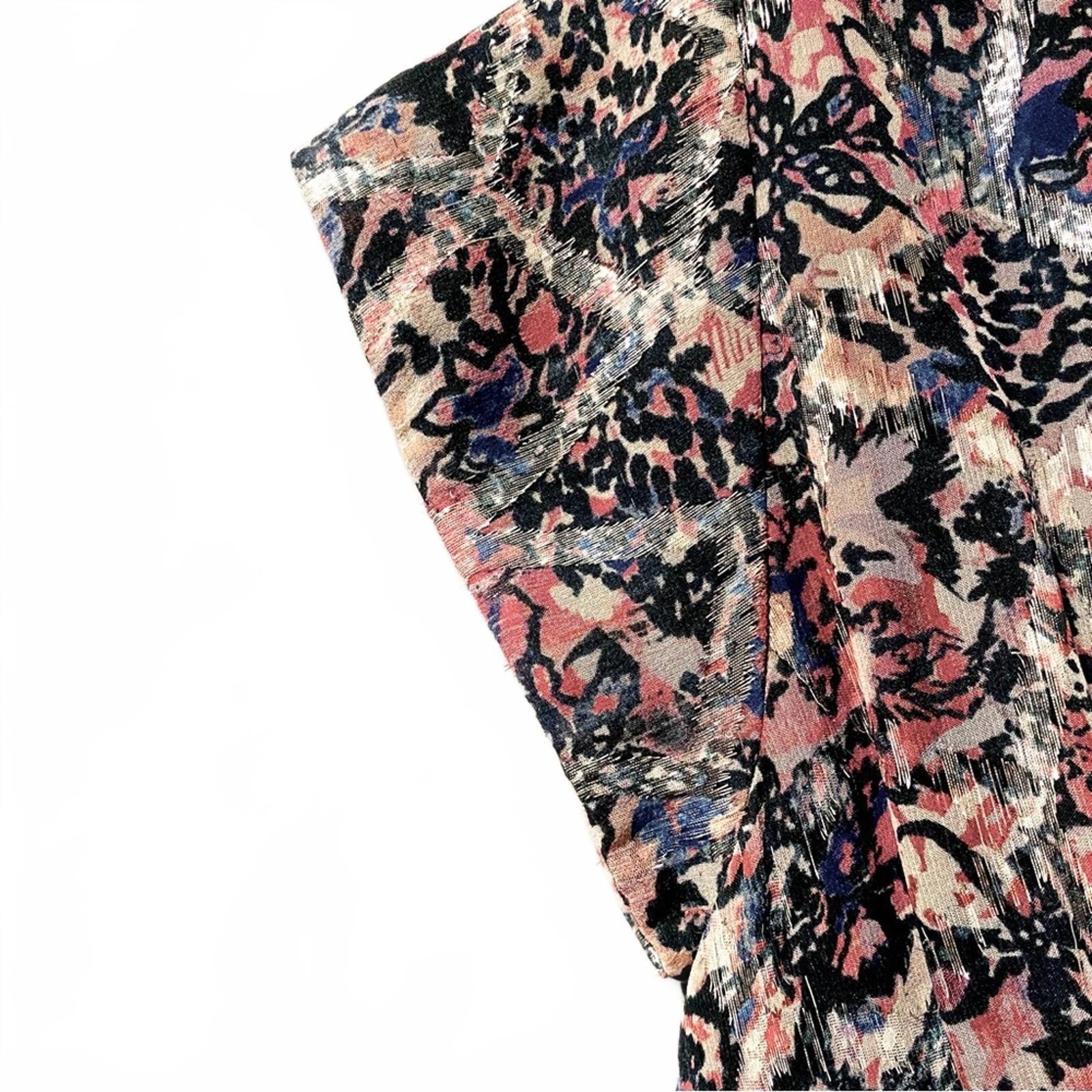 Iro IRO Draped Abstract Print Mini Dress Parisian Chic Size XS / US 0-2 / IT 36-38 - 5 Thumbnail