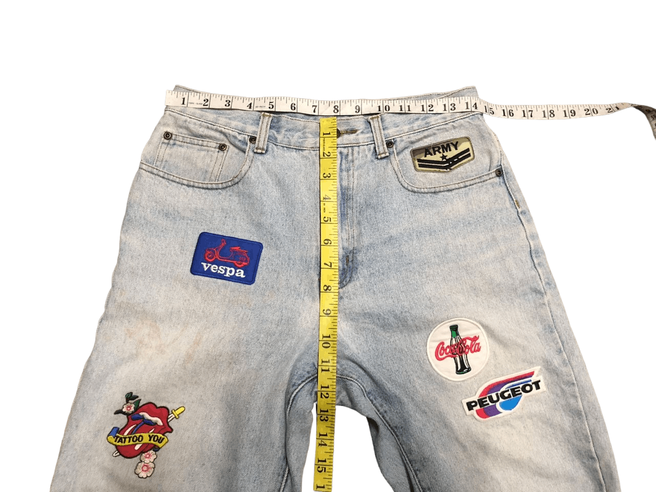 Japanese Brand Leyton House Denim Pants With Patch Nice Design Size US 29 - 22 Thumbnail