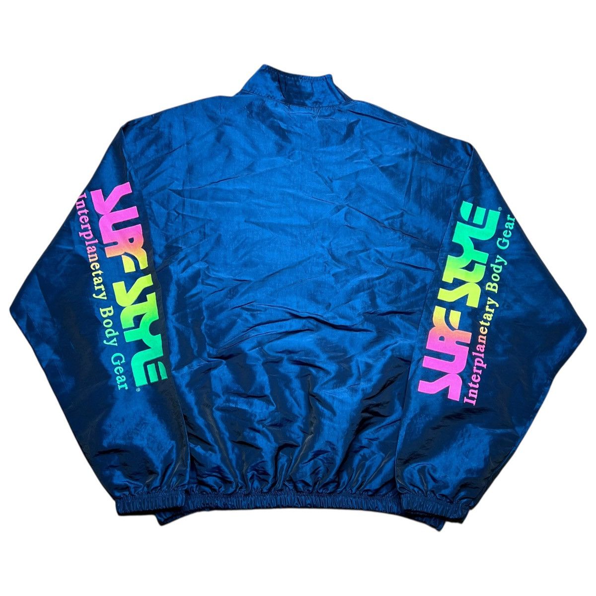 Vintage Vintage 1980s Surf Style Body Gear Navy Windbreaker Jacket Size US XL / EU 56 / 4 - 4 Thumbnail