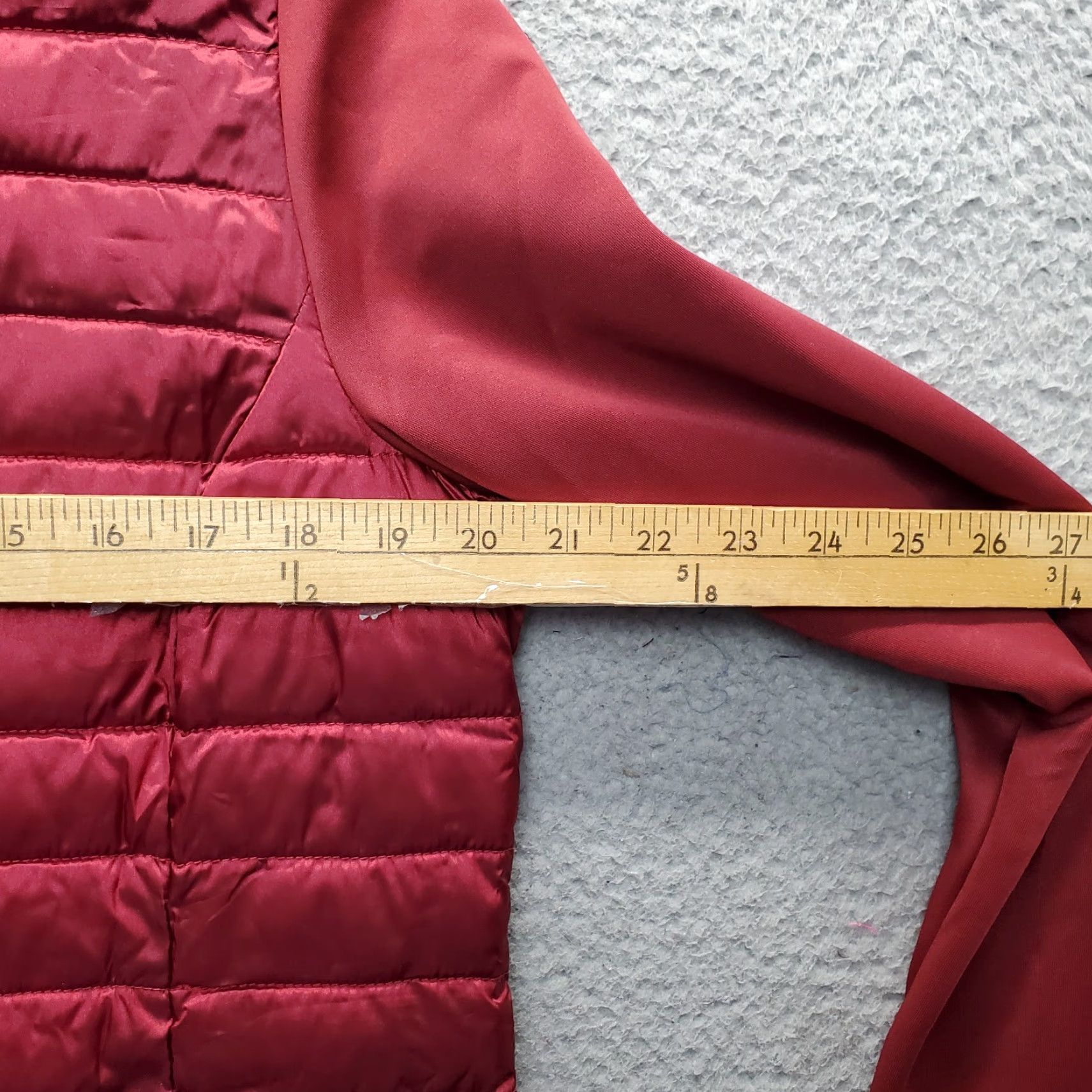 CO Laurier & Co Puffer Jacket Women M Dark Red Quilted Hooded Outdoor Full Zip Shirt? Size M / US 6-8 / IT 42-44 - 7 Thumbnail