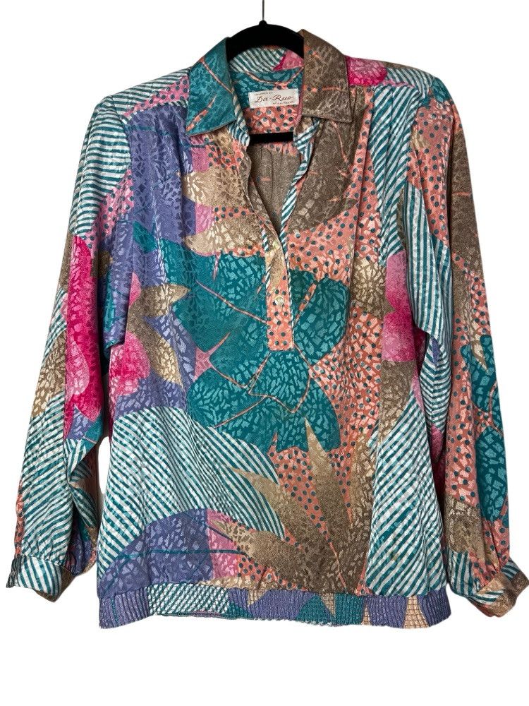 Vintage Vintage 1980's-1990's Da Rue of California Retro Blouse Size L / US 10 / IT 46 - 1 Thumbnail