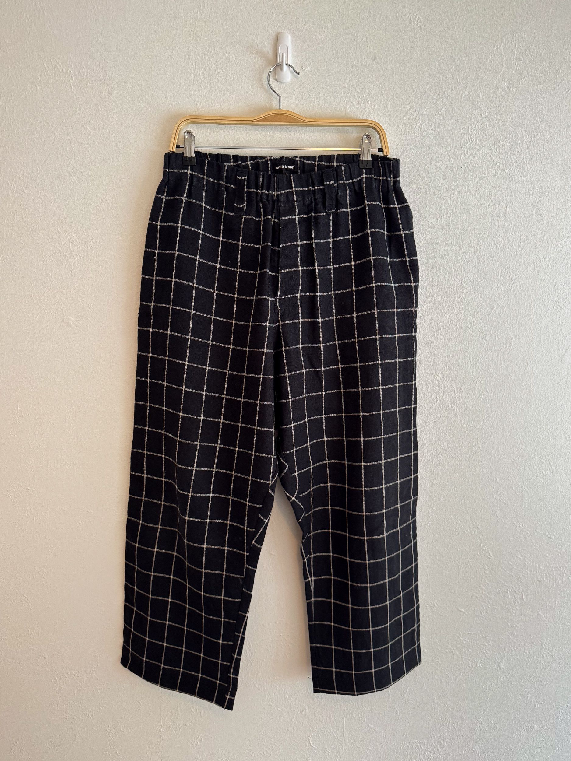 Evan Kinori Elastic Pant (Irish Linen Windowpane) Size US 32 / EU 48 - 1 Thumbnail