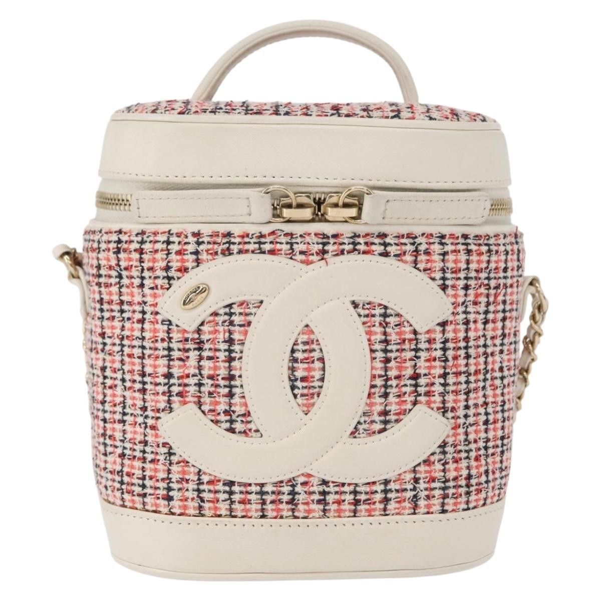 Chanel Chanel CC Mania Vanity Case Tweed with Lambskin Size ONE SIZE - 1 Thumbnail