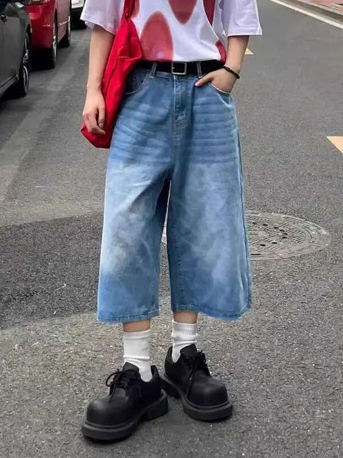 Jean Vintage RETRO 90s denim jeans jorts shorts Size US 34 / EU 50 - 1 Thumbnail