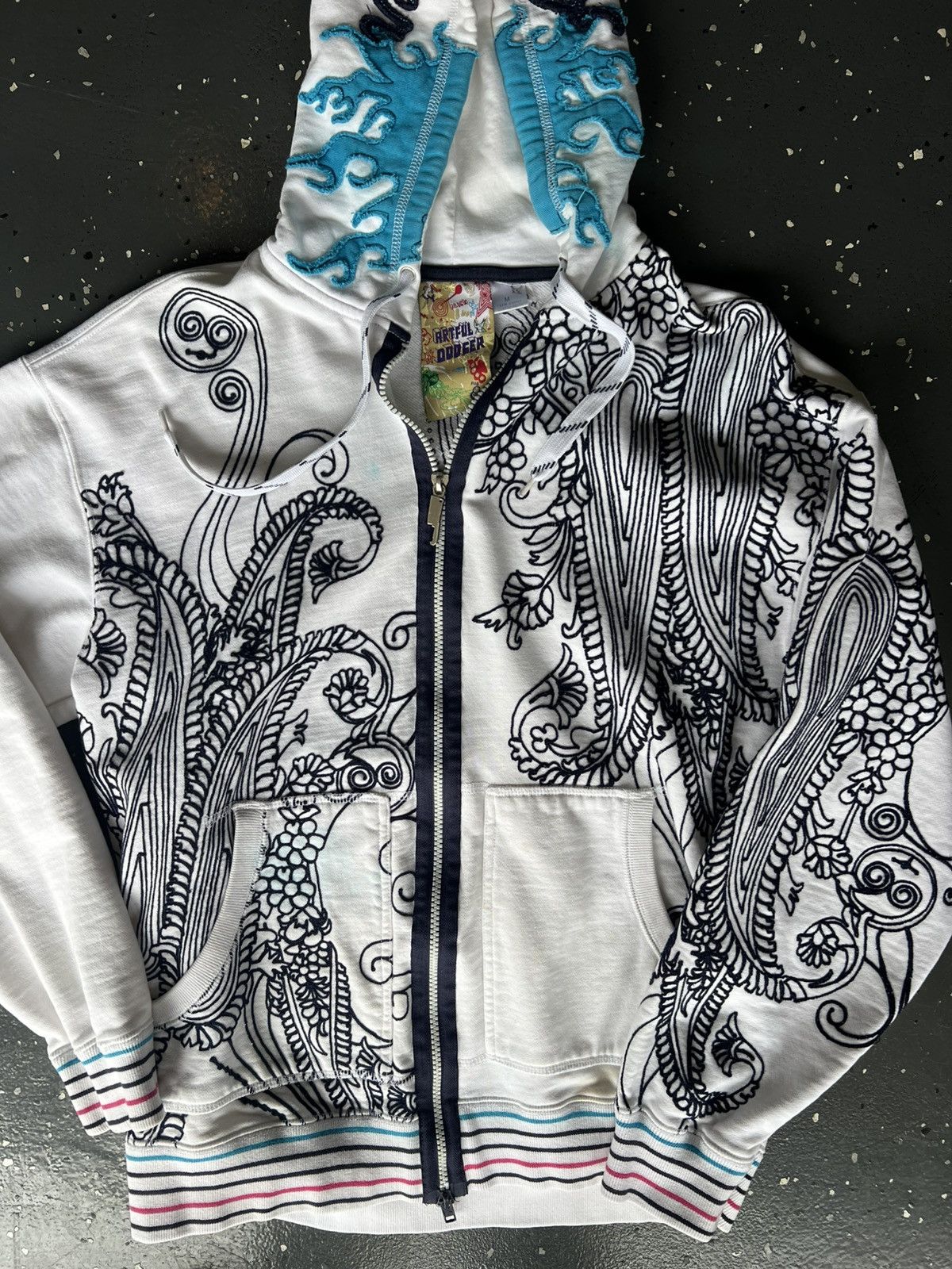 Artful Dodger Artful Dodger Embroidered Zip up Hoodie | Grailed