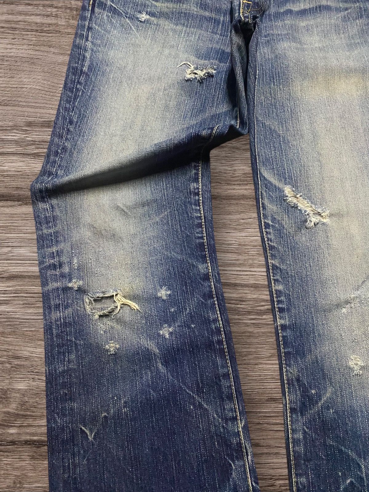 If Six Was Nine Vintage Japan Brand Made in Nippon Thunder Distressed Slim Size US 30 / EU 46 - 7 Thumbnail