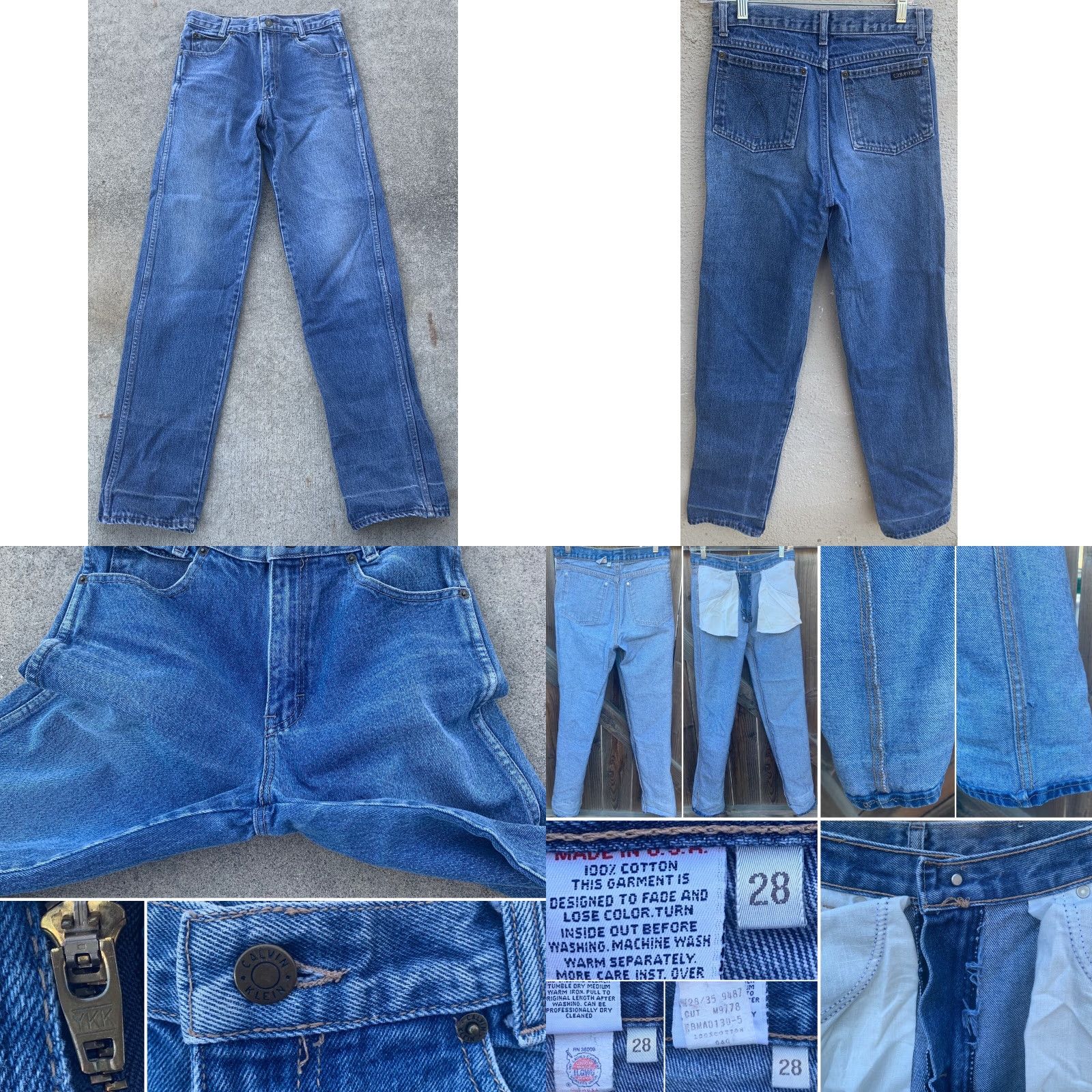 Calvin Klein VINTAGE Calvin Klein Jeans High Waist Union Label Size 28 Made In USA Denim Blue Jeans Size 28" / US 6 / IT 42 - 8 Thumbnail