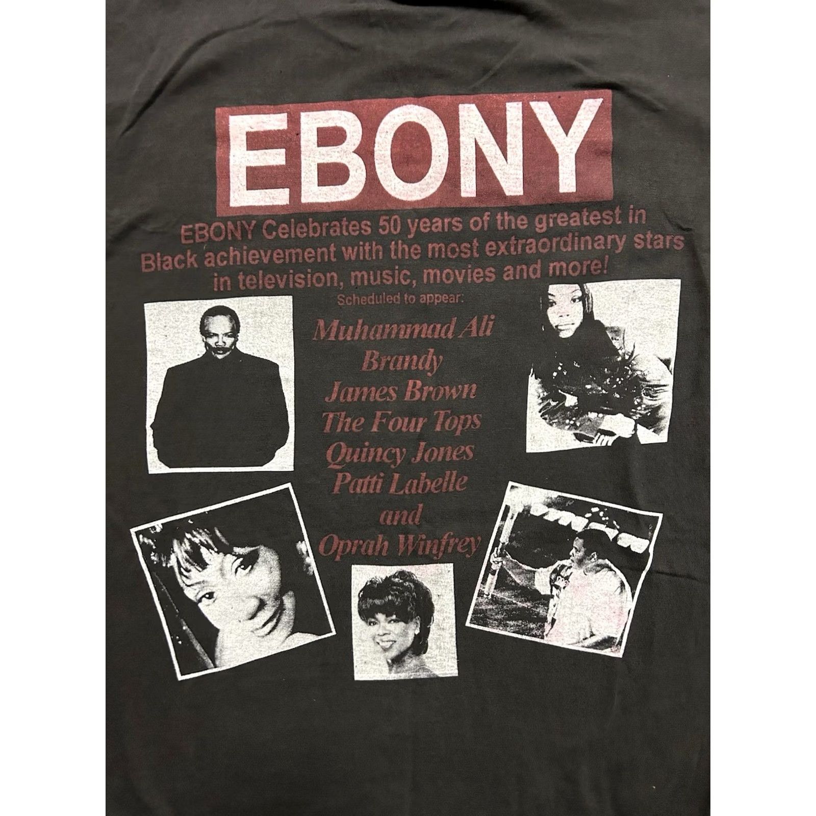 Vintage VTG Celebrate The Dream 50 Years Of Ebony Mens T Shirt XL Black 90s Dream History Culture Short Sleeve Single Stitch Size US XL / EU 56 / 4 - 3 Thumbnail
