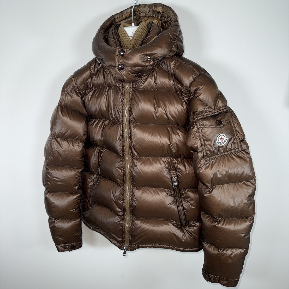 Moncler Moncler Zin Men’s Down Puffer Jacket Size 2 (S/M) Brown Size US S / EU 44-46 / 1 - 2 Thumbnail