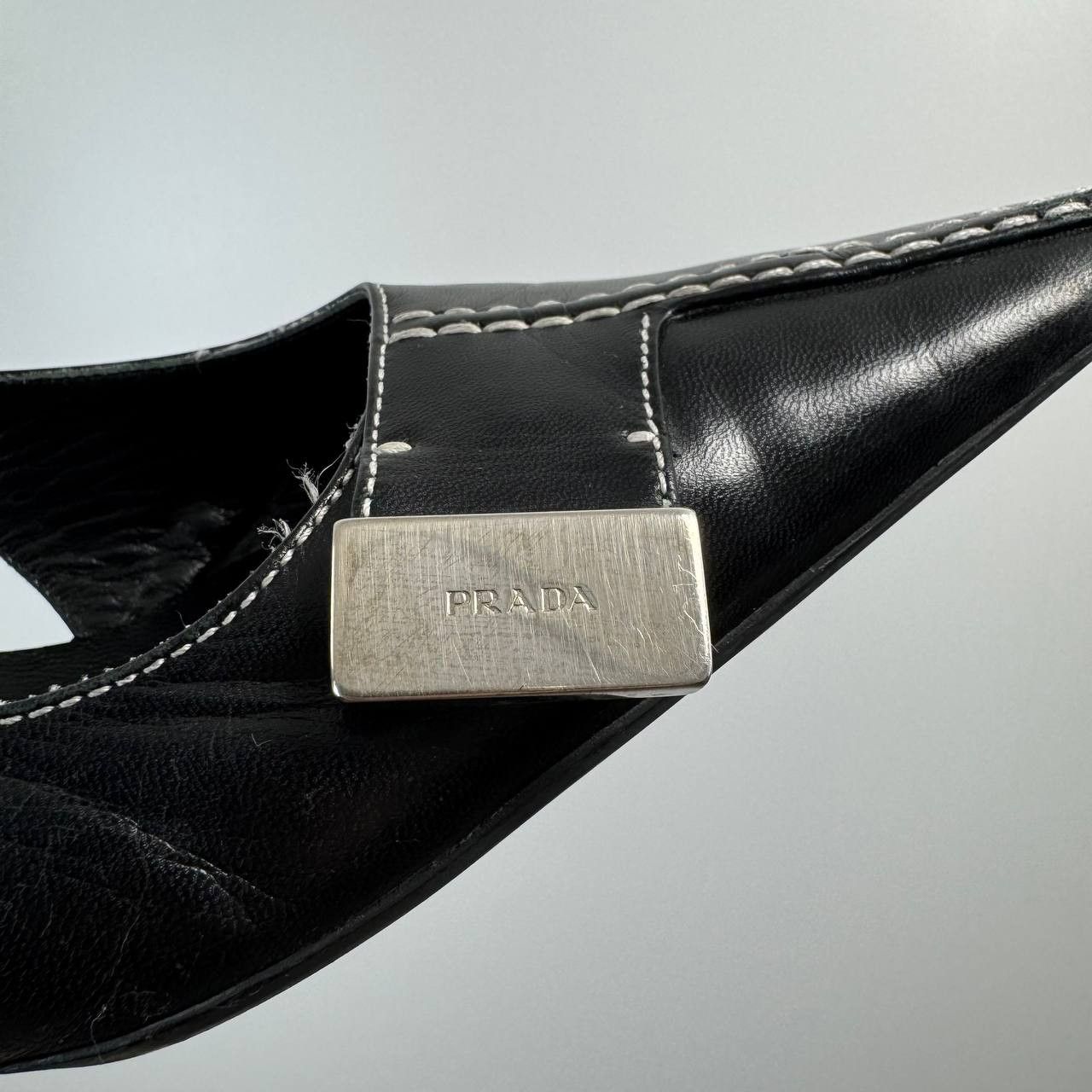 Prada Vintage Prada Slingback Pointed-Toe Kitten Heel Size 35.5 EU Size US 5.5 / IT 35.5 - 8 Thumbnail