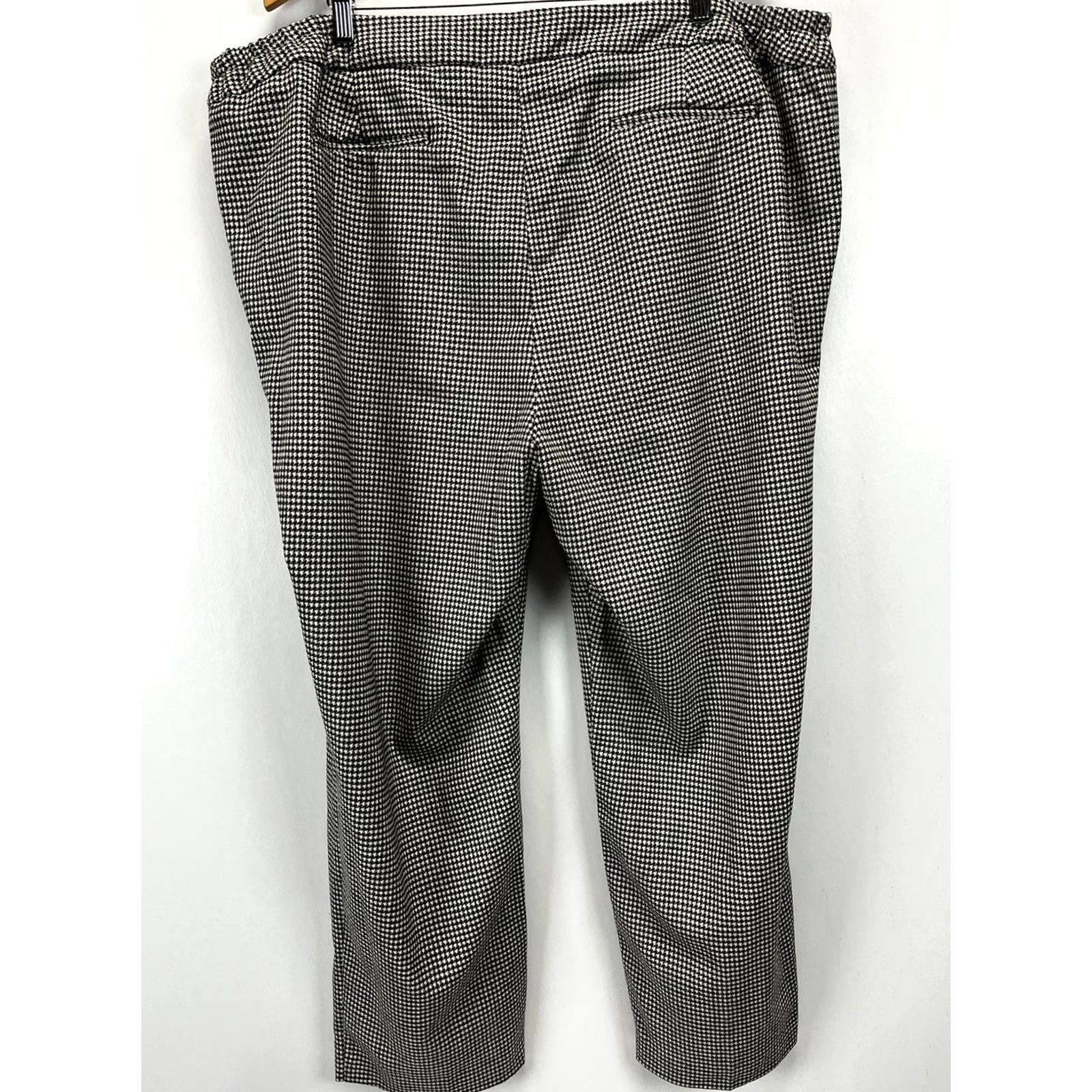 Talbots Talbots Wool Hampshire Mini Houndstooth Pants 24W Plus Womens Dress Pants Houndstooth Multicolor City Preppy Old Money Academia Size 42" / US 20 - 3 Thumbnail
