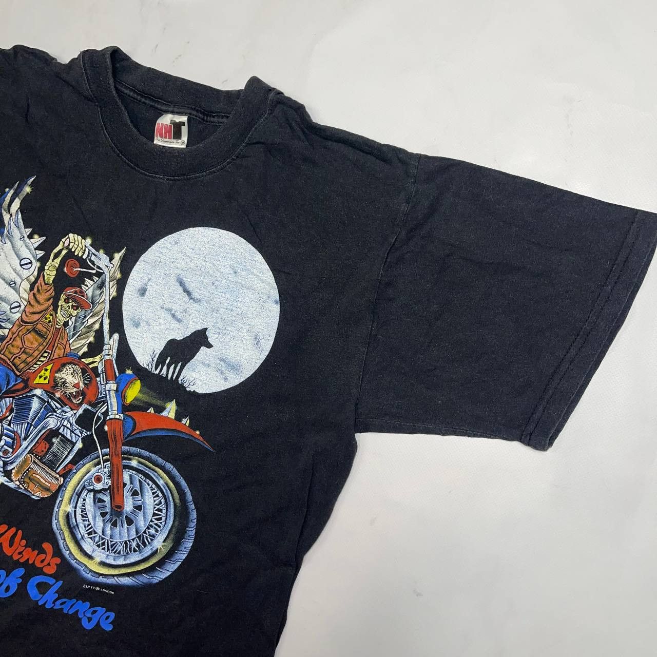 Vintage ZIP-IT London Ride the Winds of Change Grim Reaper Biker SzM Size US M / EU 48-50 / 2 - 5 Thumbnail