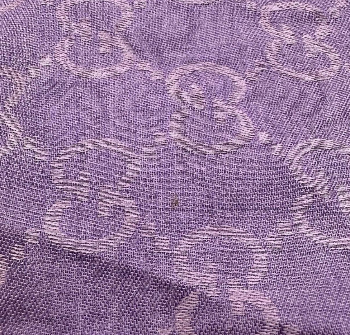Gucci Gucci Double G Wool Reversible Purple Scarf K12 Size ONE SIZE - 6 Thumbnail