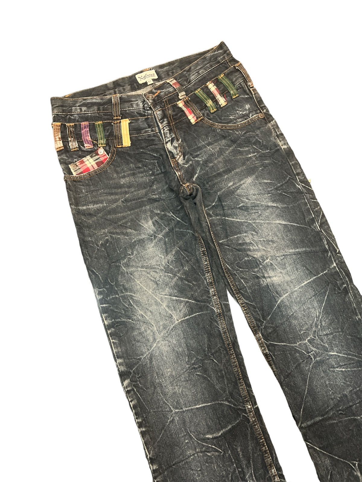 Japanese Brand DOUBLE WAIST‼️NYLAUS DISTRESSED DENIM PANT Size US 30 / EU 46 - 6 Thumbnail