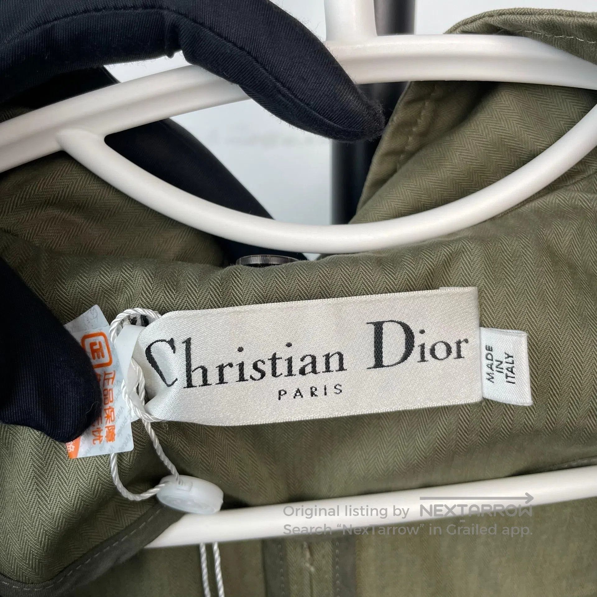 Dior Dior Military Green Thin Long Cloak Coat Hooded Jacket| Size US XS / EU 42 / 0 - 6 Thumbnail