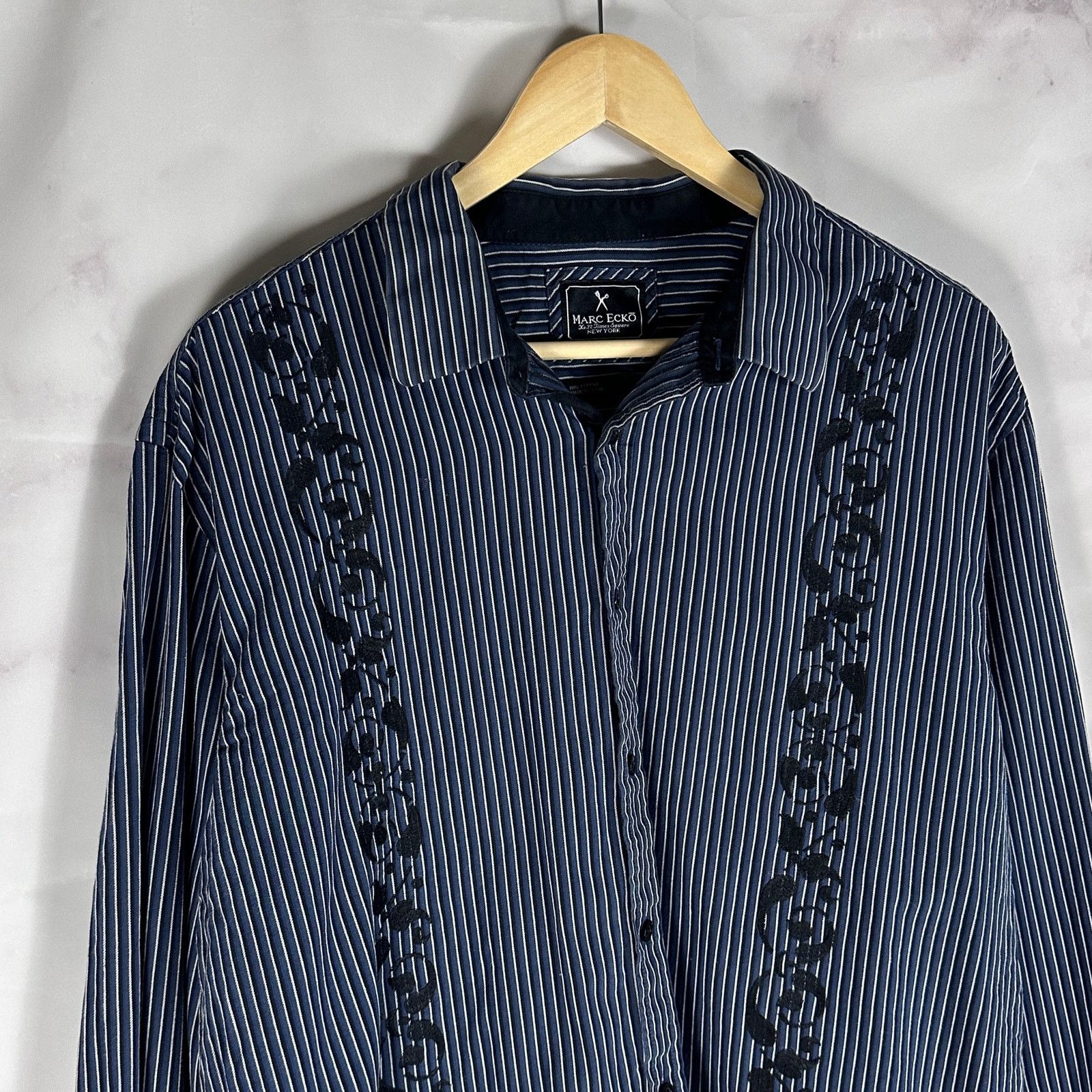 Marc Ecko Paisley Stripe Button-Up Shirt Size US XL / EU 56 / 4 - 2 Thumbnail