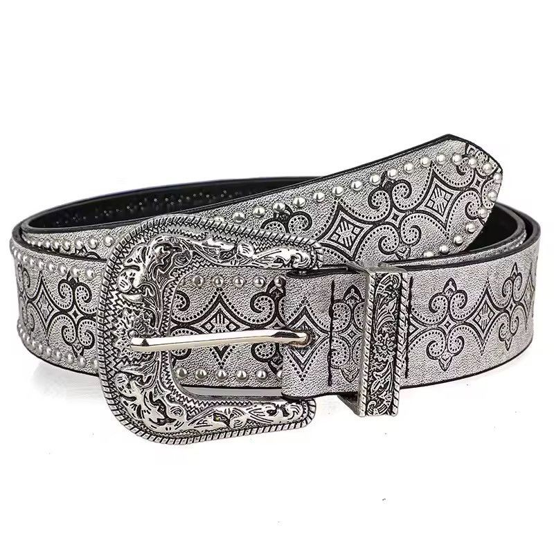 Japanese Brand Gothic Craved PU Leather Belt Size ONE SIZE - 1 Thumbnail