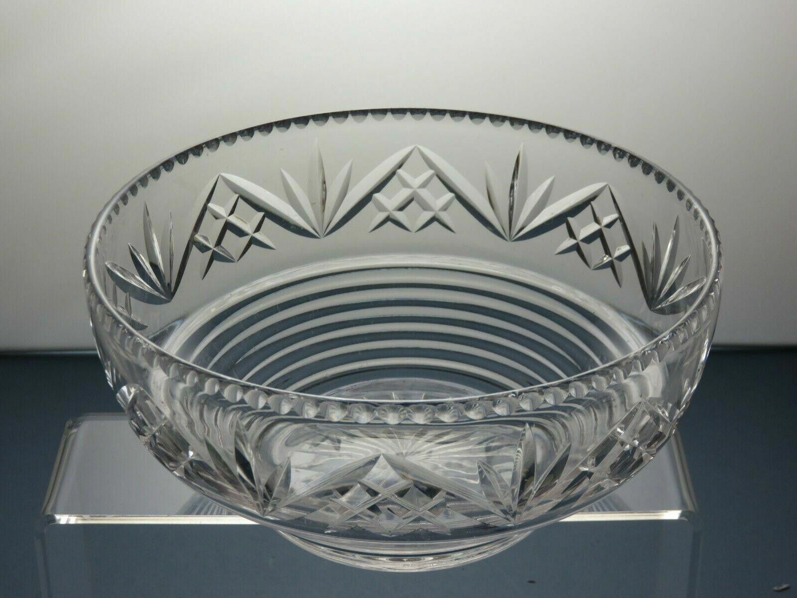 Starter Stuart Crystal Cut Glass Fruit Salad Serving Bowl 3 3/4" Size ONE SIZE - 5 Thumbnail