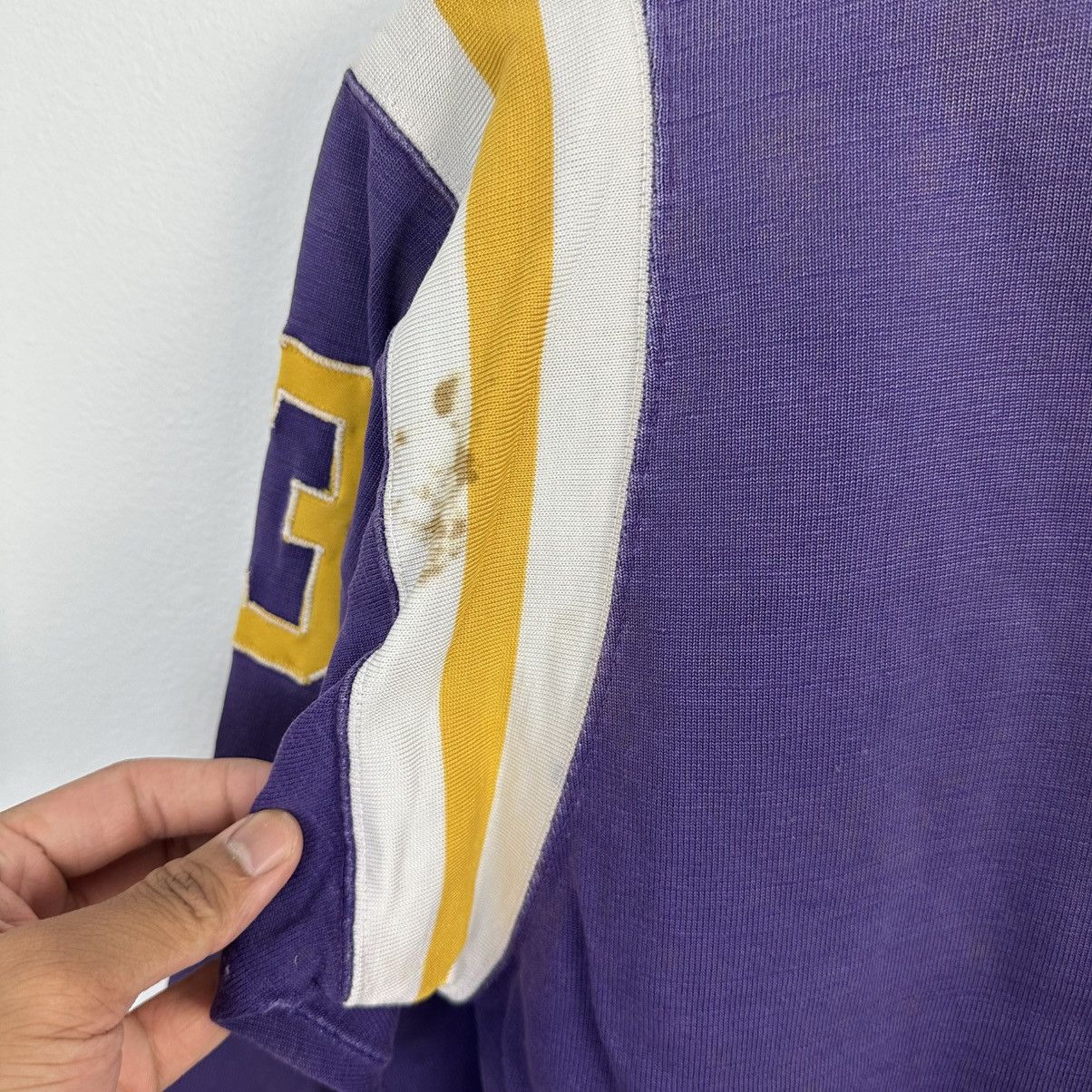 Vintage Vintage 1960s Sweatshirt M Purple 1/4 Zip Size US M / EU 48-50 / 2 - 5 Thumbnail