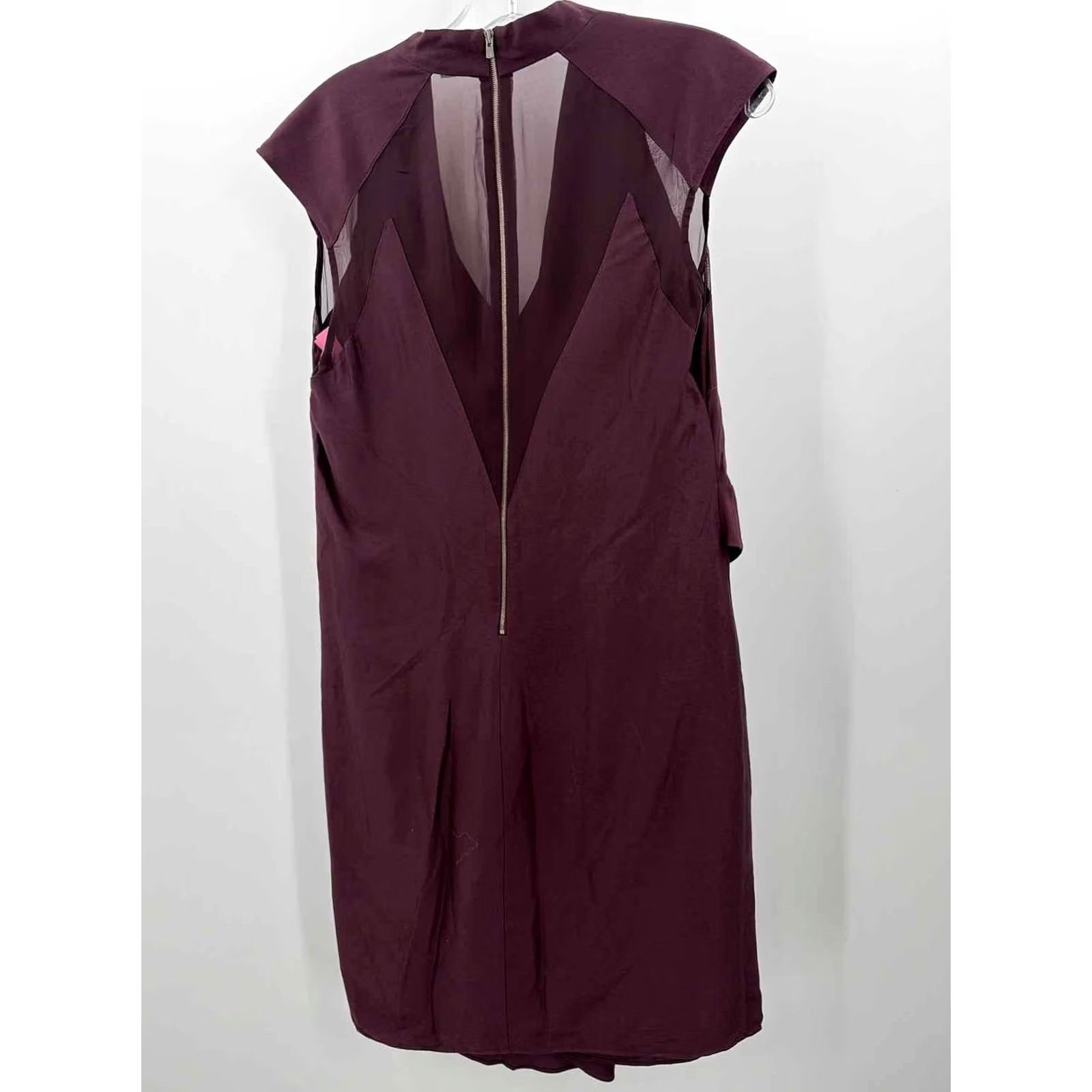 Helmut Lang Helmut Lang Dress Size 6 Purple Short Sleeve Short Pre-Owned Size 28" / US 6 / IT 42 - 2 Thumbnail