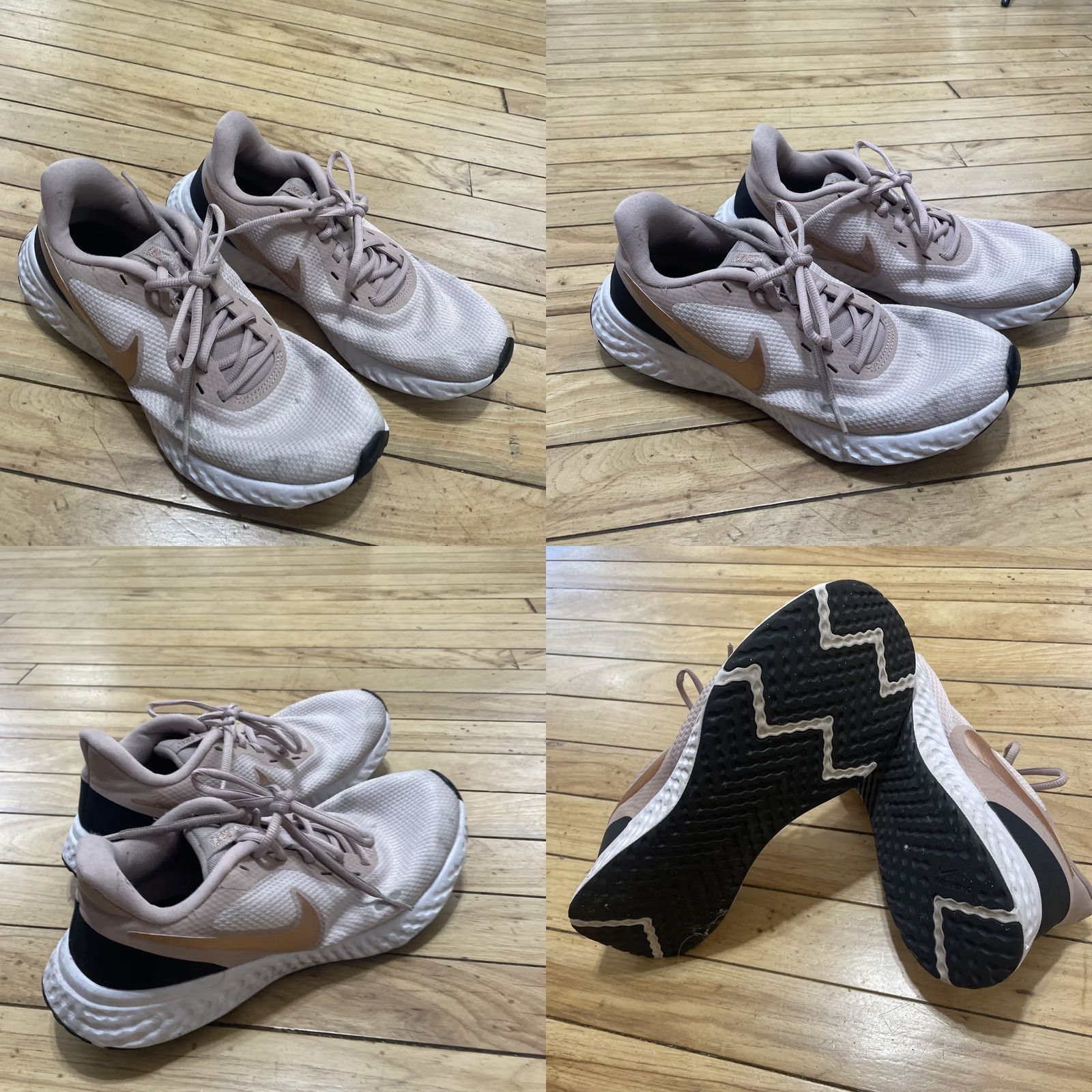 Nike Nike Revolution Running Sneakers Pink Womens 10 Breathable Lace Up Rubber Low Top Athletic Casual Sports Shoes Cap Rose 2021 Womens Size US 10 / IT 40 - 11 Thumbnail