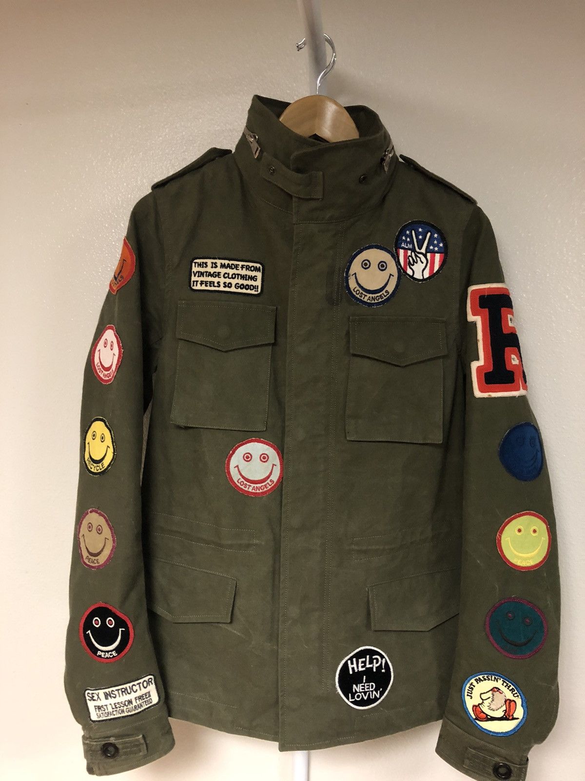 image of Readymade X A Love Movement Field Jacket in Green, Men's (Size Medium)