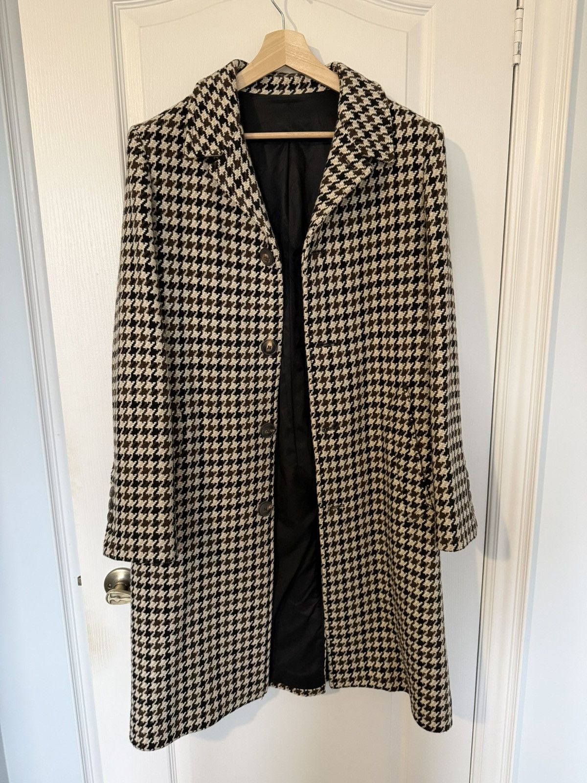 AMI Ami Houndstooth Long Coat Size US M / EU 48-50 / 2 - 1 Thumbnail