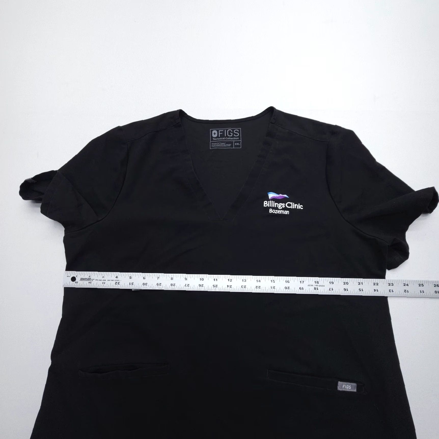 Vintage FIGS Casma Three Pocket Scrub Top Womens 2XL Black Nursing Medical Healthcare Size XXL / US 16-18 / IT 52-54 - 7 Thumbnail
